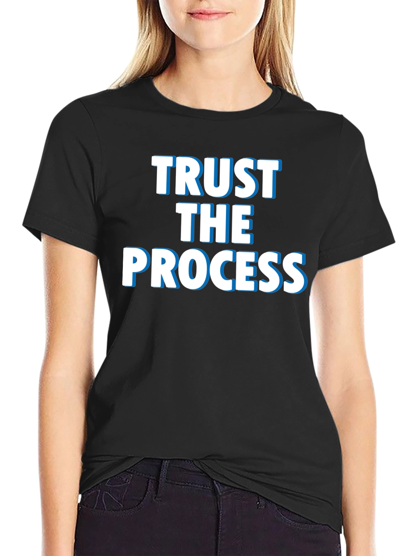 Trust The Process Graphic Tee - Black