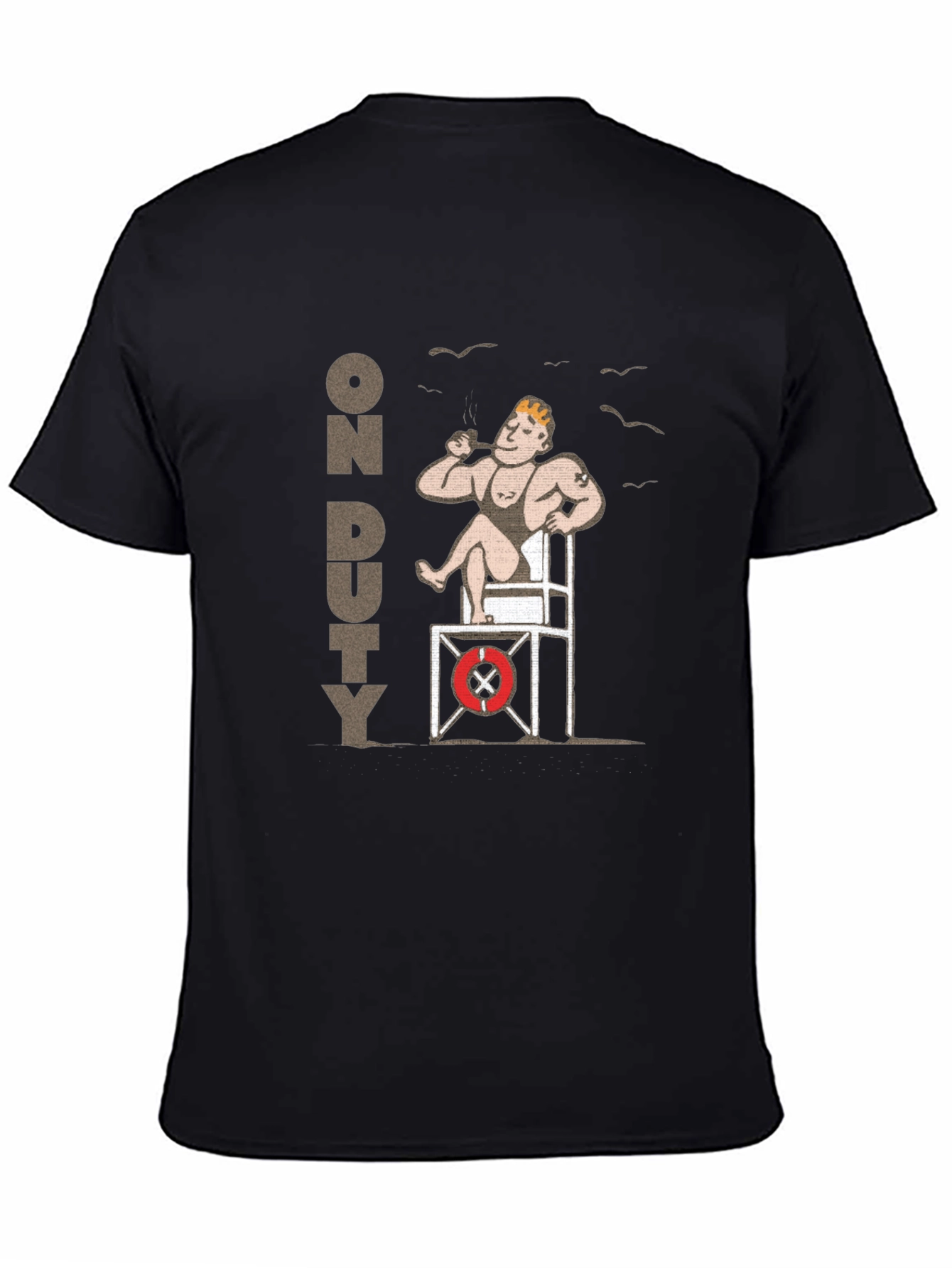 Lifeguard On Duty Graphic T-Shirt - Black