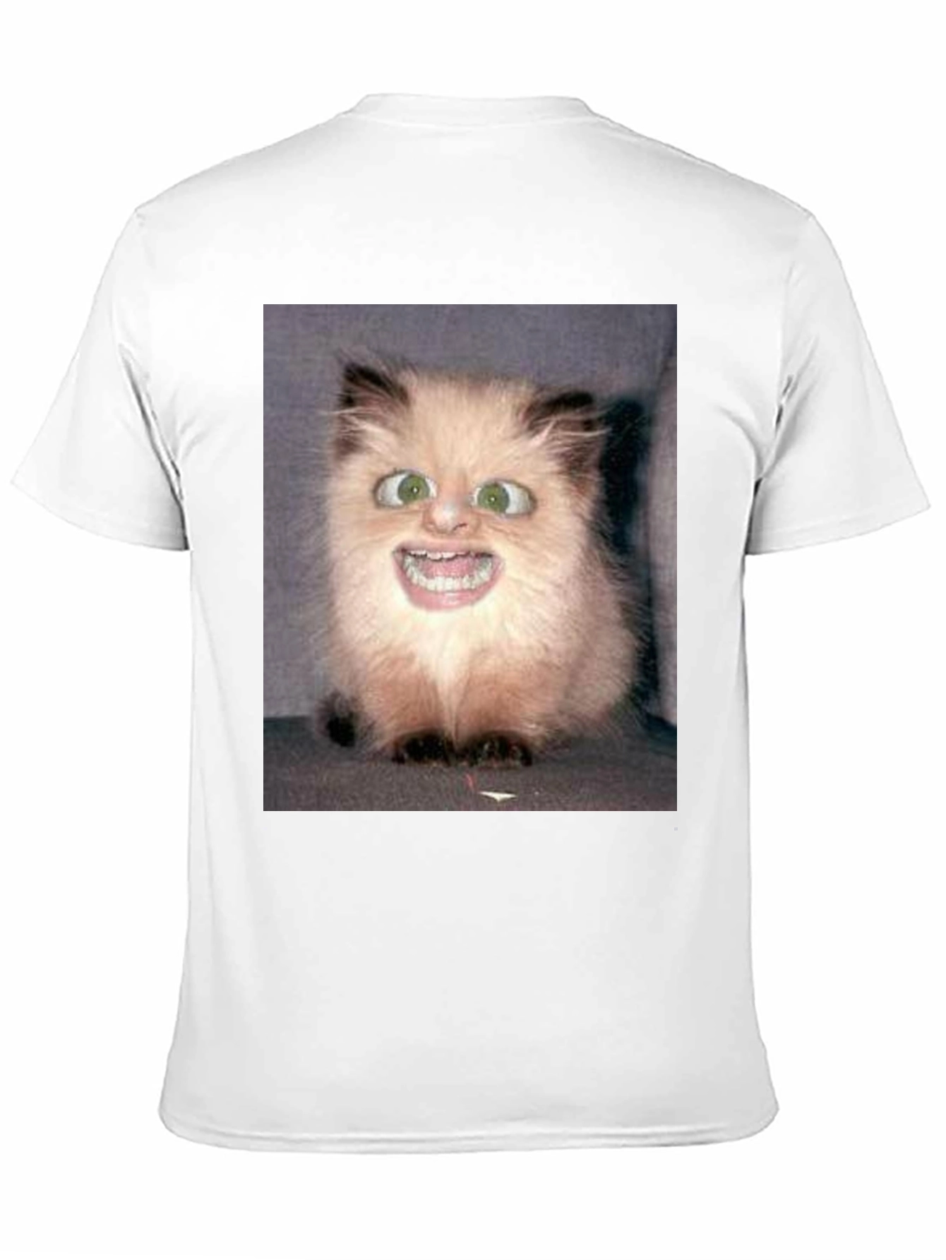 Funny Cat Face Black T-Shirt