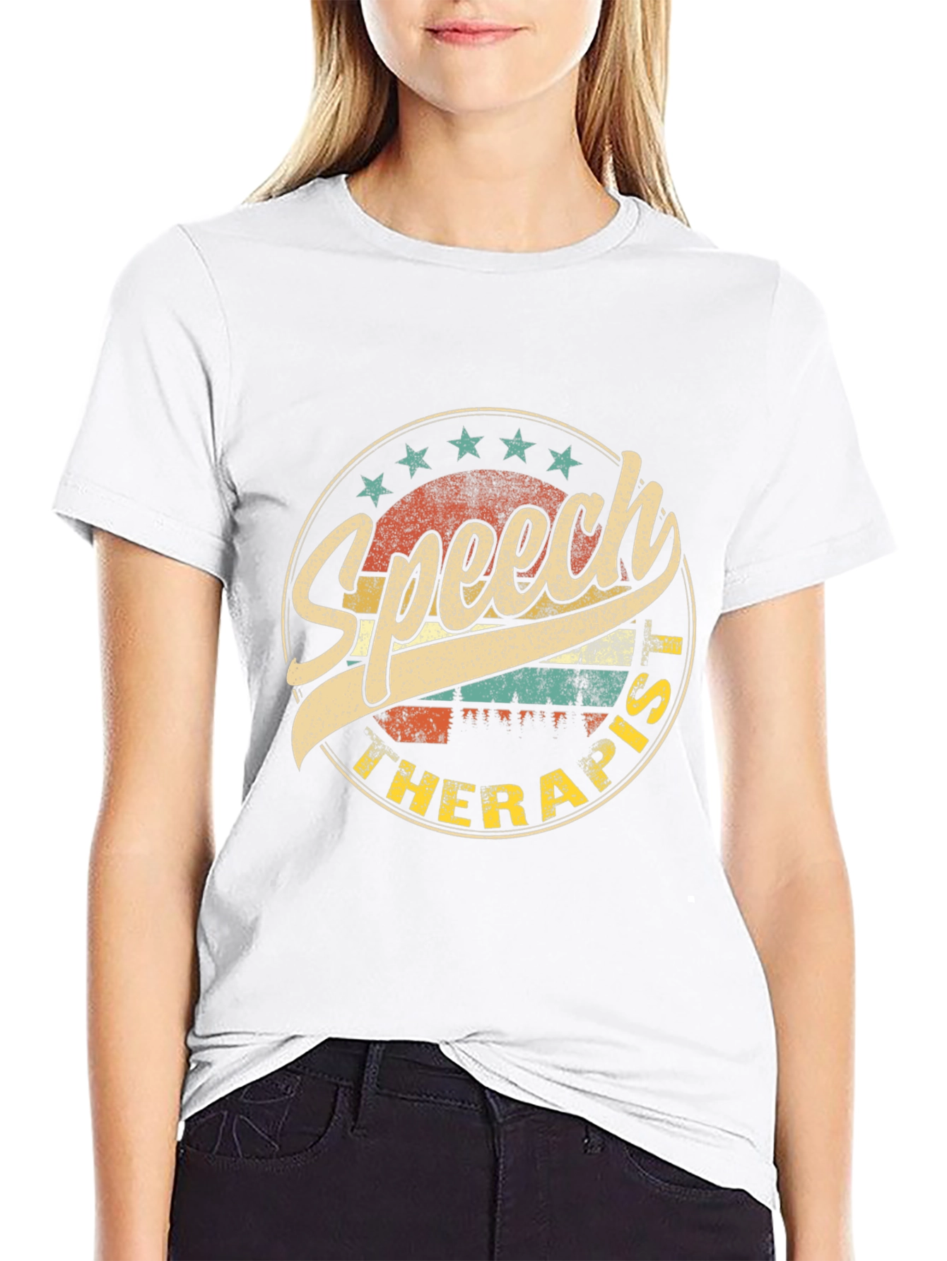 Speech Therapist Retro Style Graphic T-Shirt