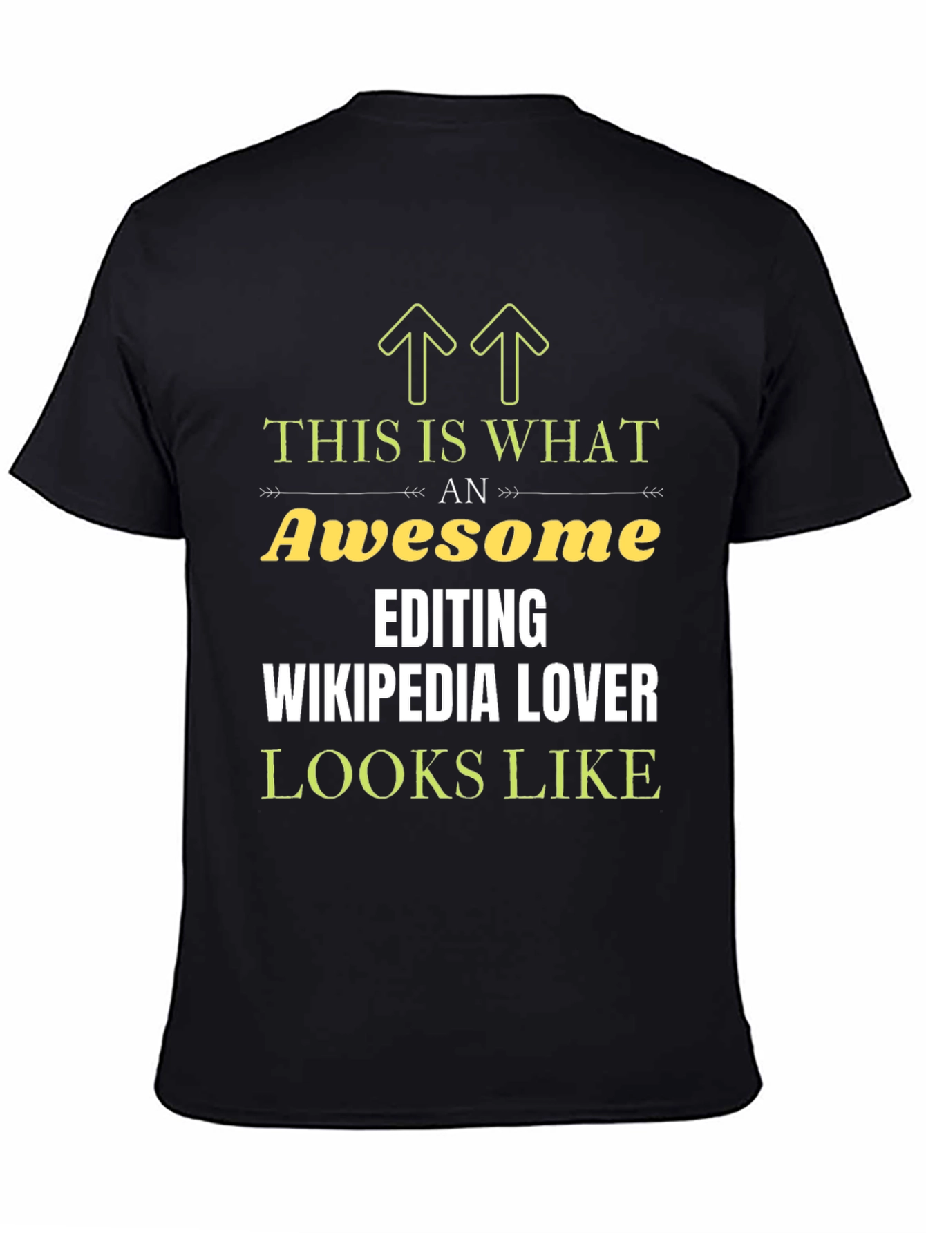 Awesome Wikipedia Editing Lover Black T-Shirt