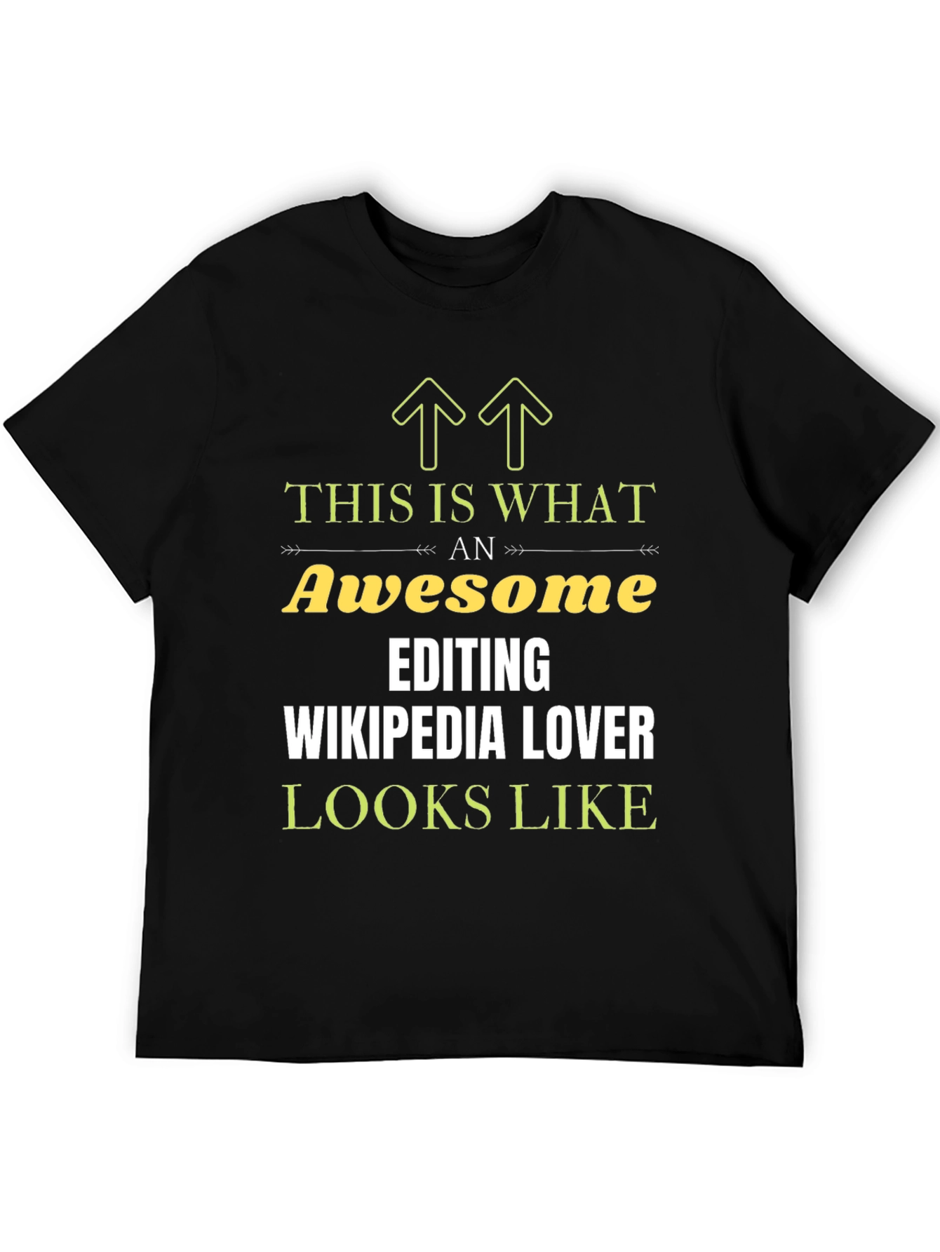Awesome Wikipedia Editing Lover Black T-Shirt