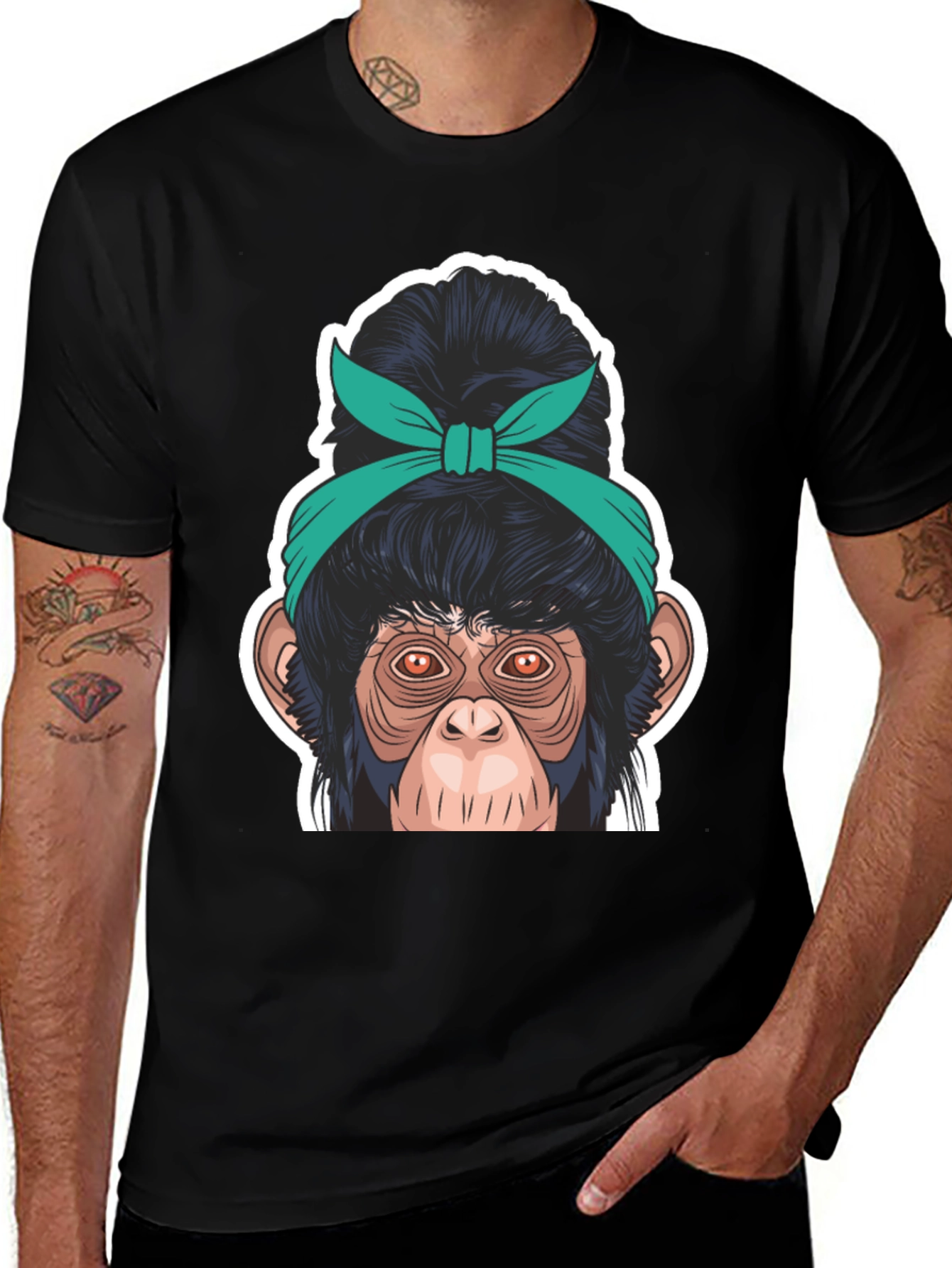 Monkey Headband Graphic Tee