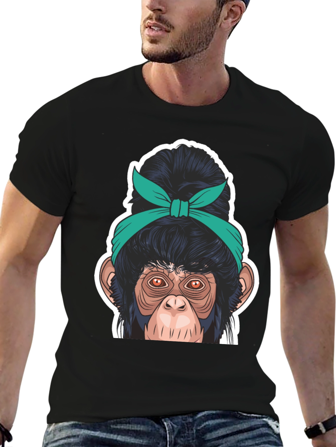 Monkey Headband Graphic Tee