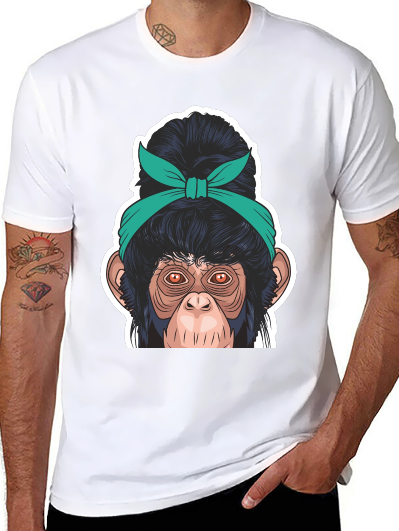 Monkey Headband Graphic Tee