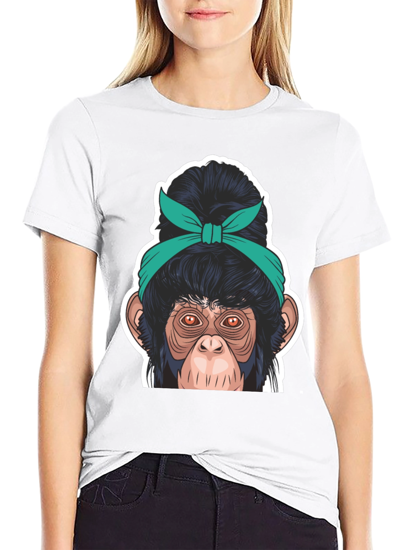 Monkey Headband Graphic Tee