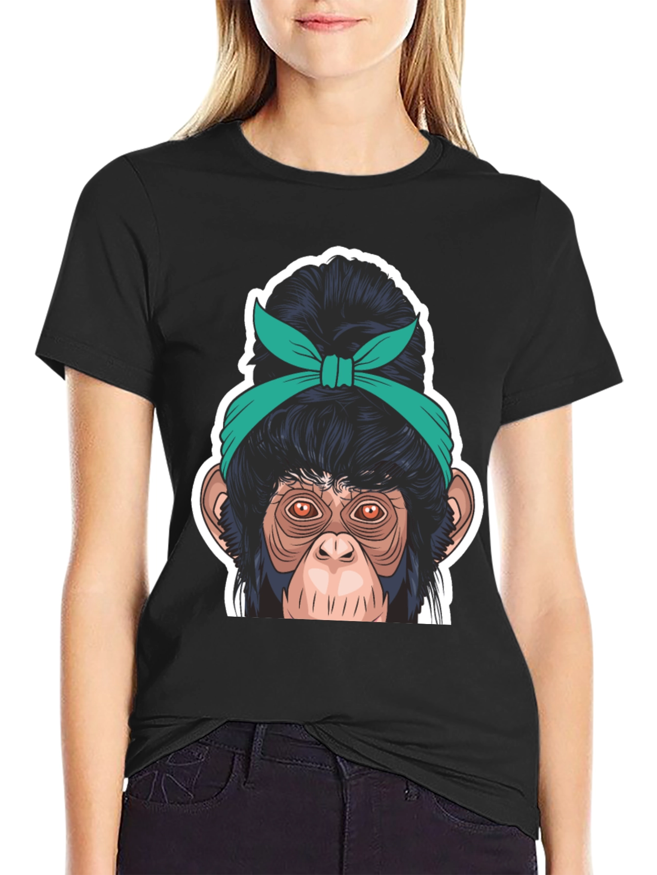 Monkey Headband Graphic Tee