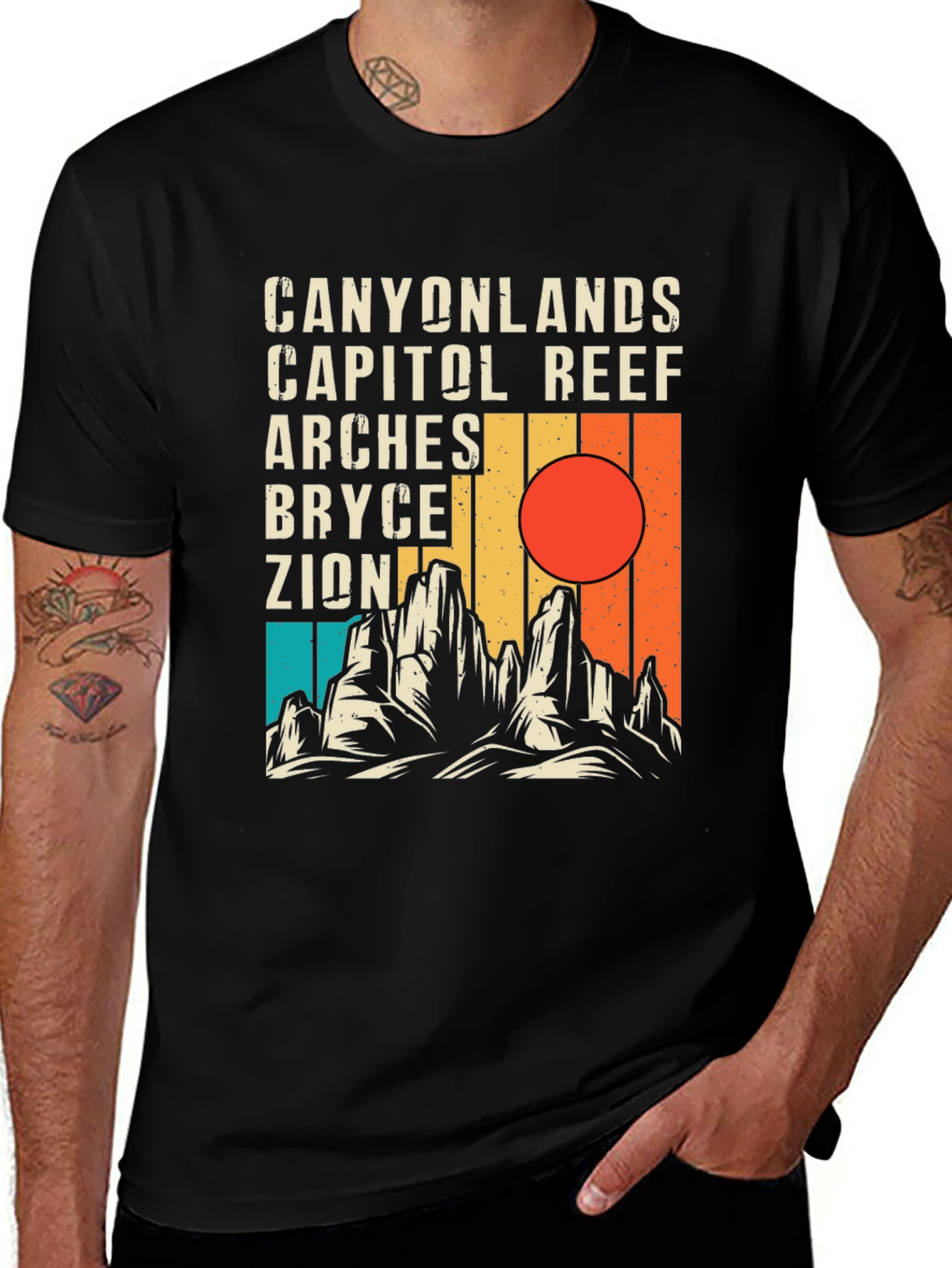 National Park Graphic Tee - Canyonlands Zion Arches