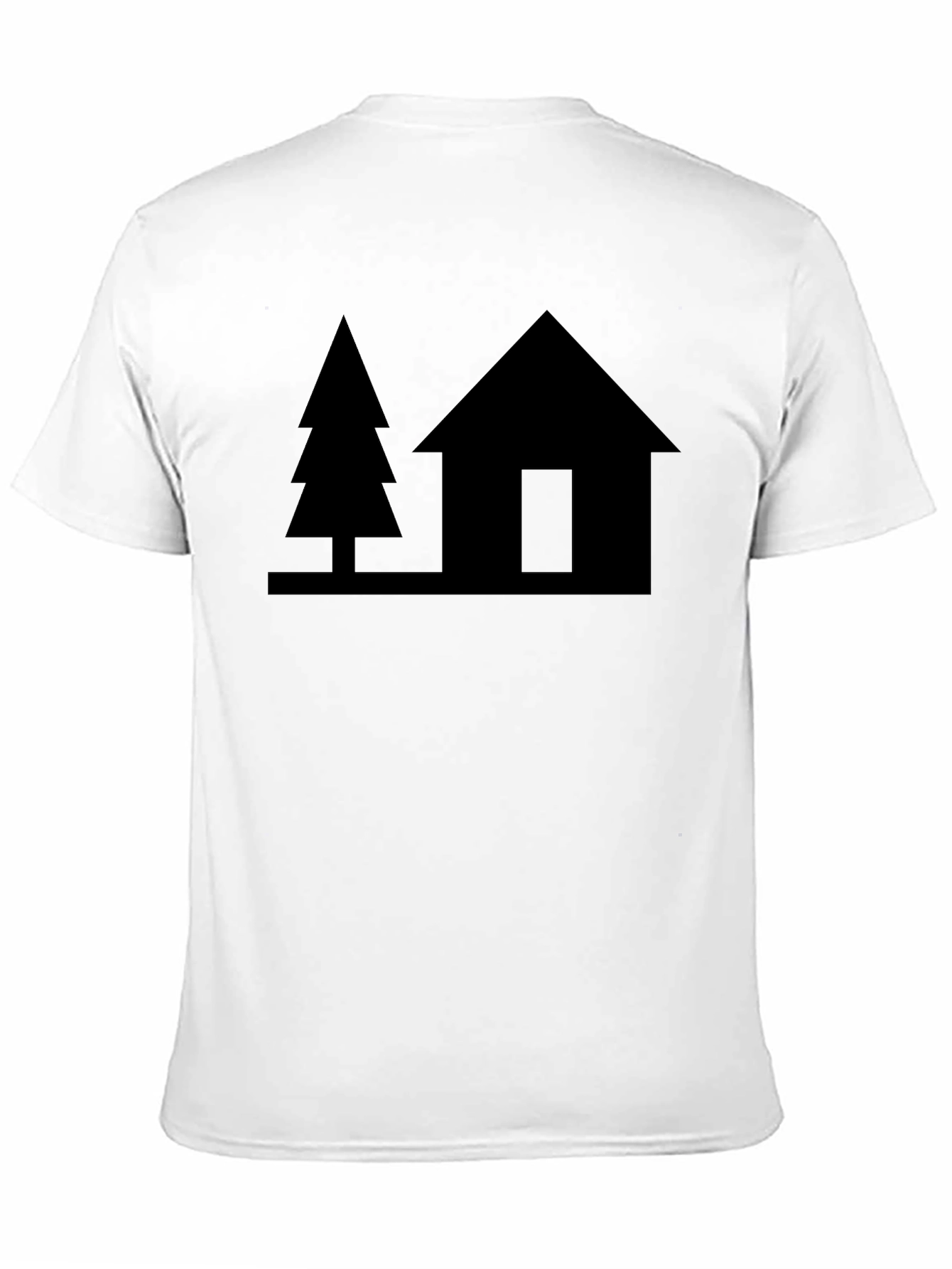 Cabin & Tree Graphic Tee - Solid Black