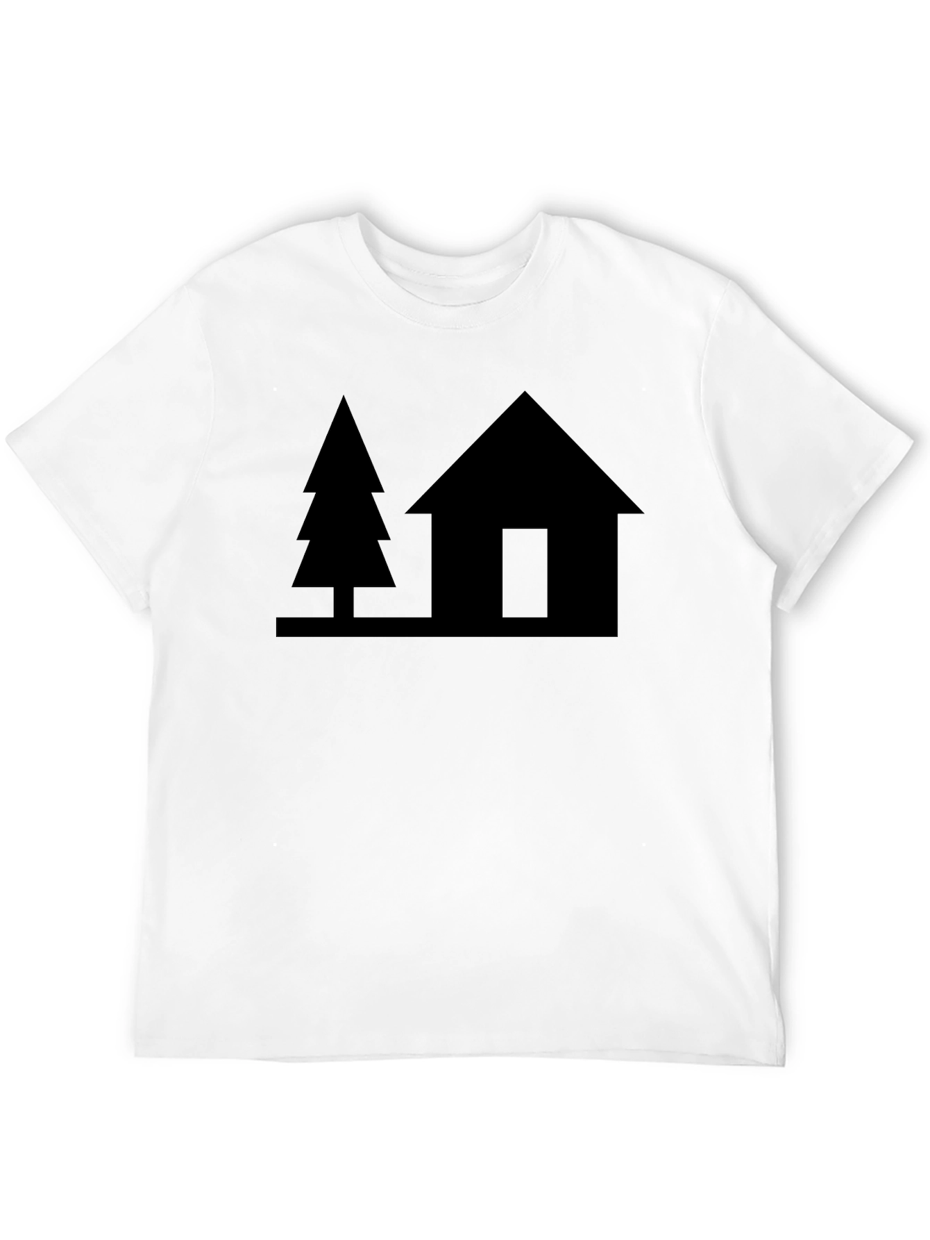 Cabin & Tree Graphic Tee - Solid Black
