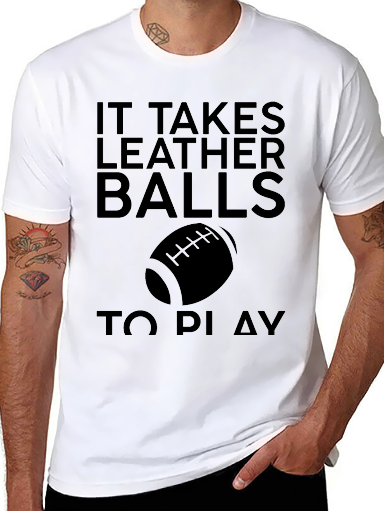 Leather Balls Funny Football T-Shirt