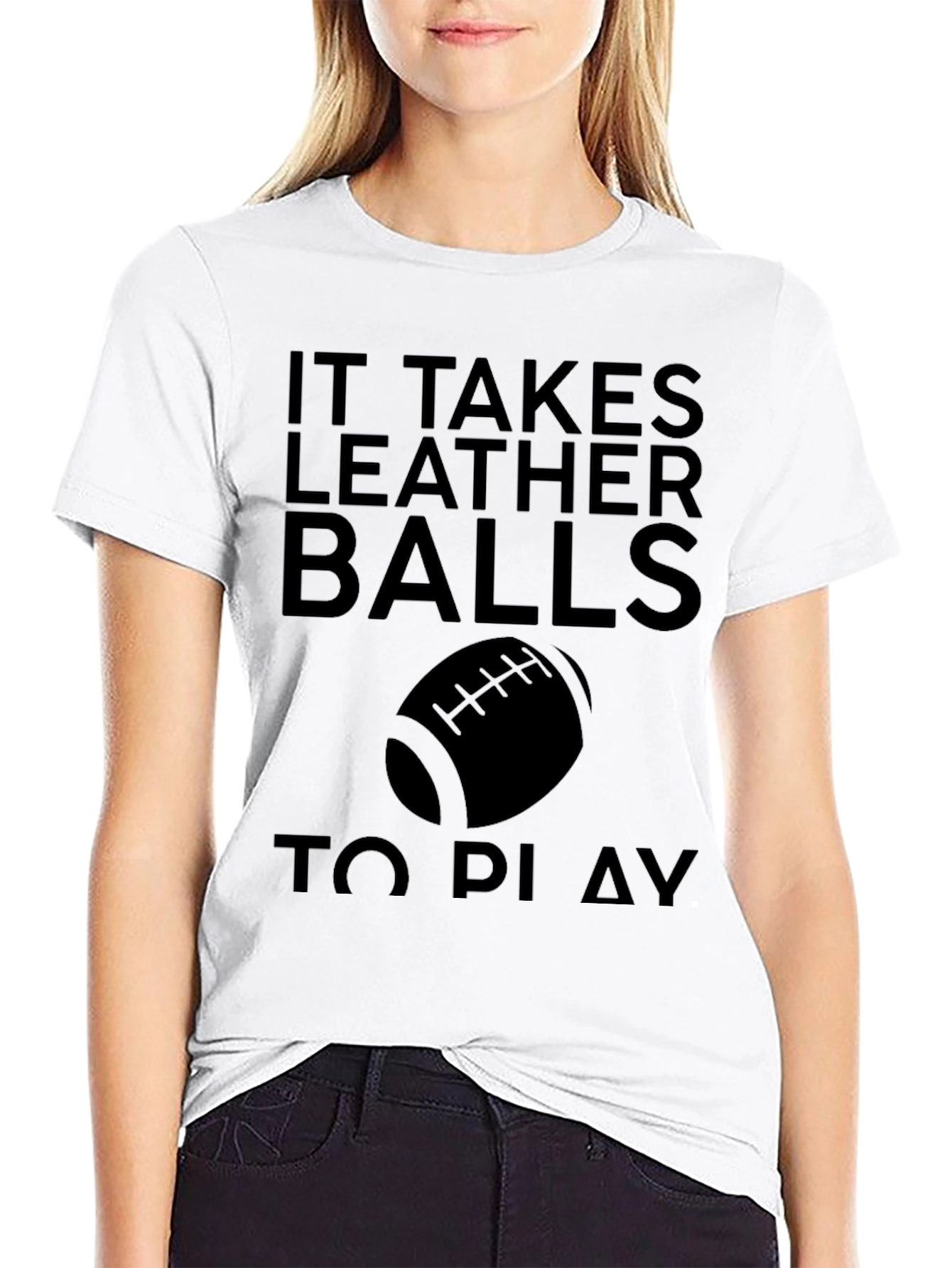 Leather Balls Funny Football T-Shirt