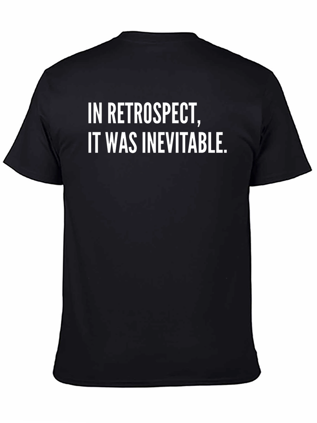 Inevitable Retro Black Cotton T-Shirt