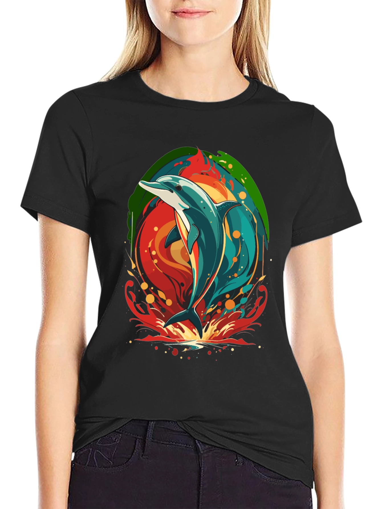 Dolphin Graphic Tee - Vibrant & Stylish
