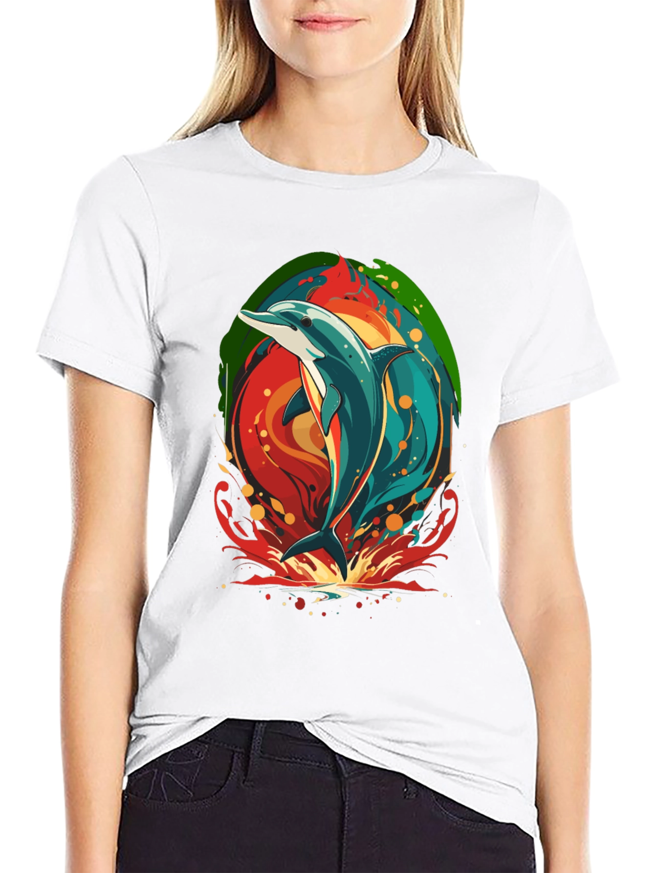 Dolphin Graphic Tee - Vibrant & Stylish