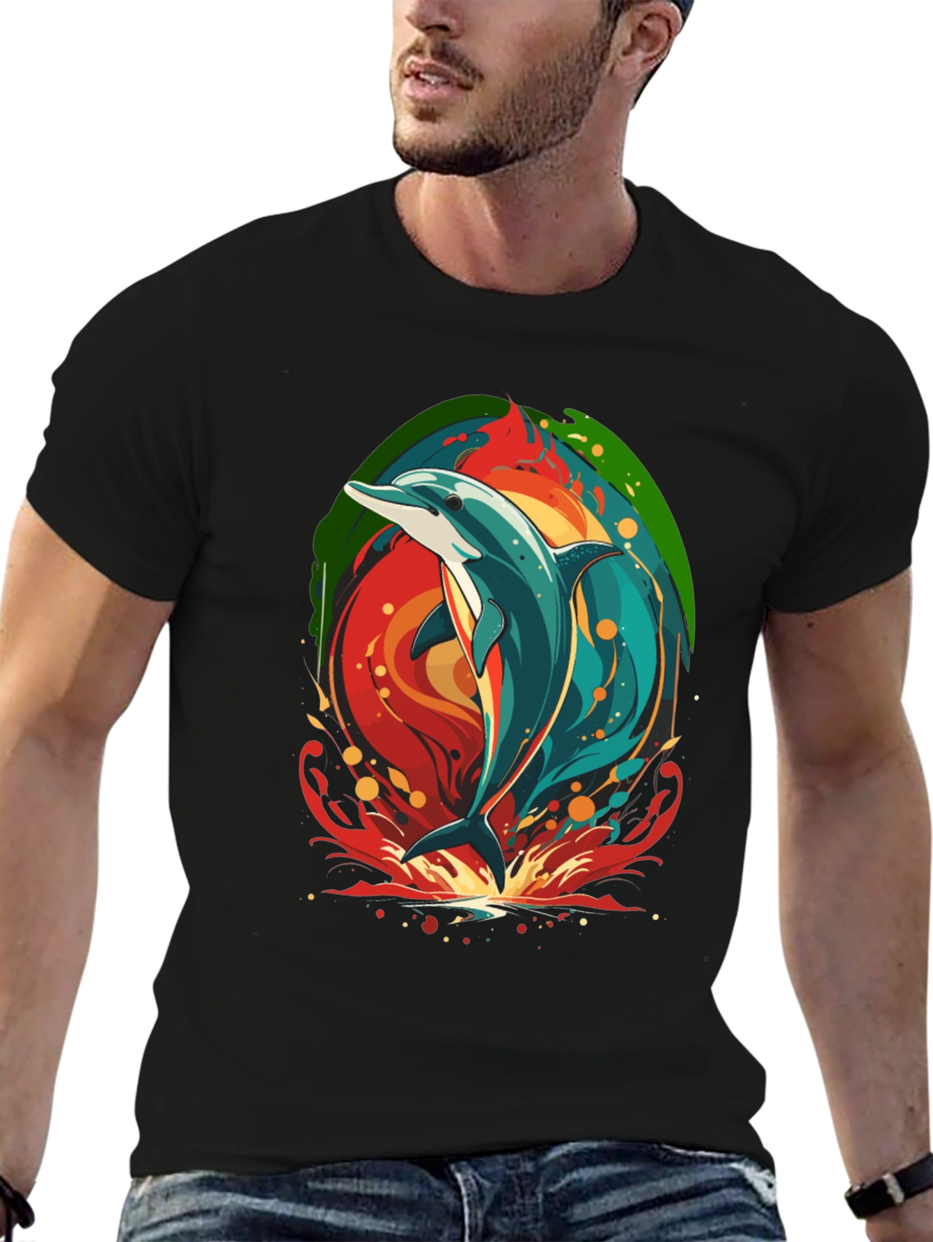 Dolphin Graphic Tee - Vibrant & Stylish