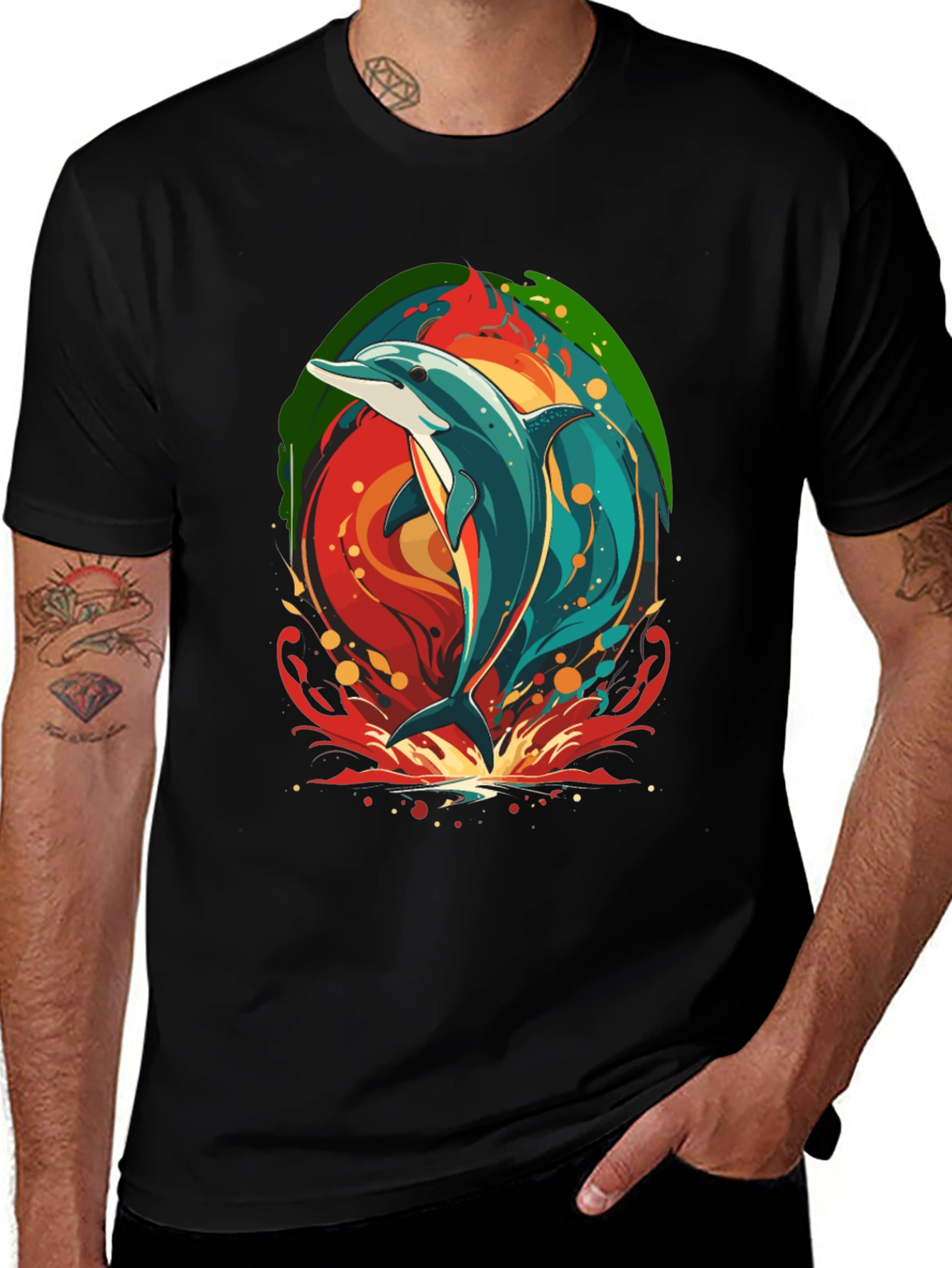 Dolphin Graphic Tee - Vibrant & Stylish
