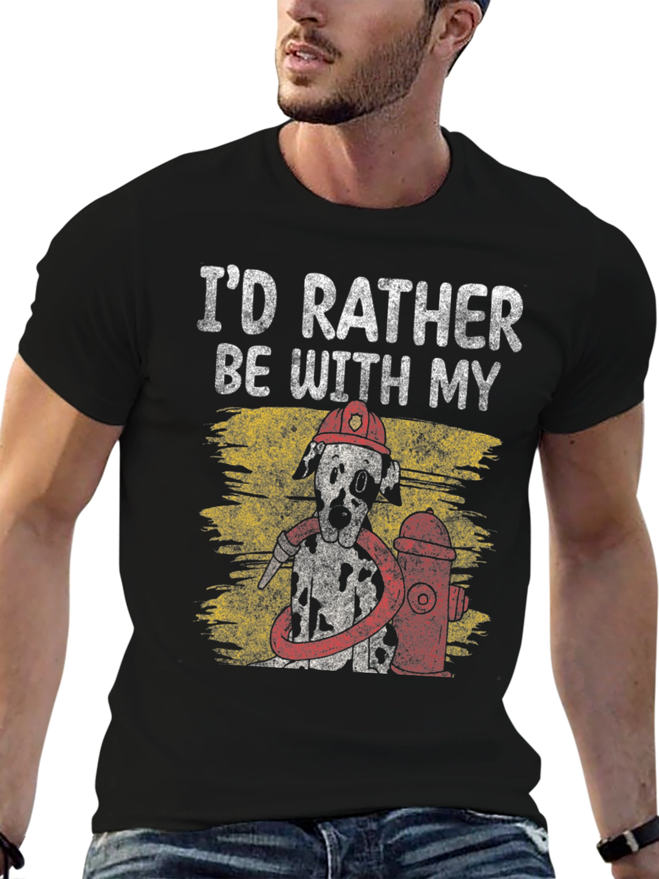 Firefighter Dalmatian Dog T-Shirt
