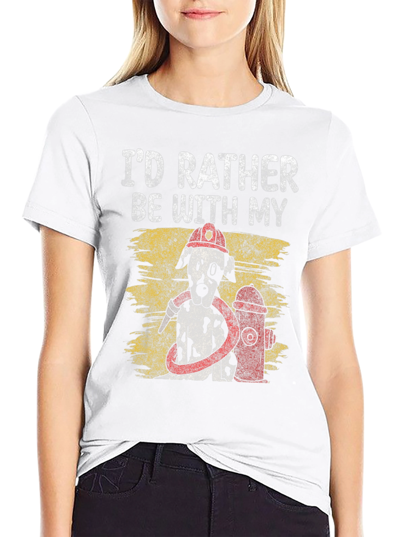 Firefighter Dalmatian Dog T-Shirt