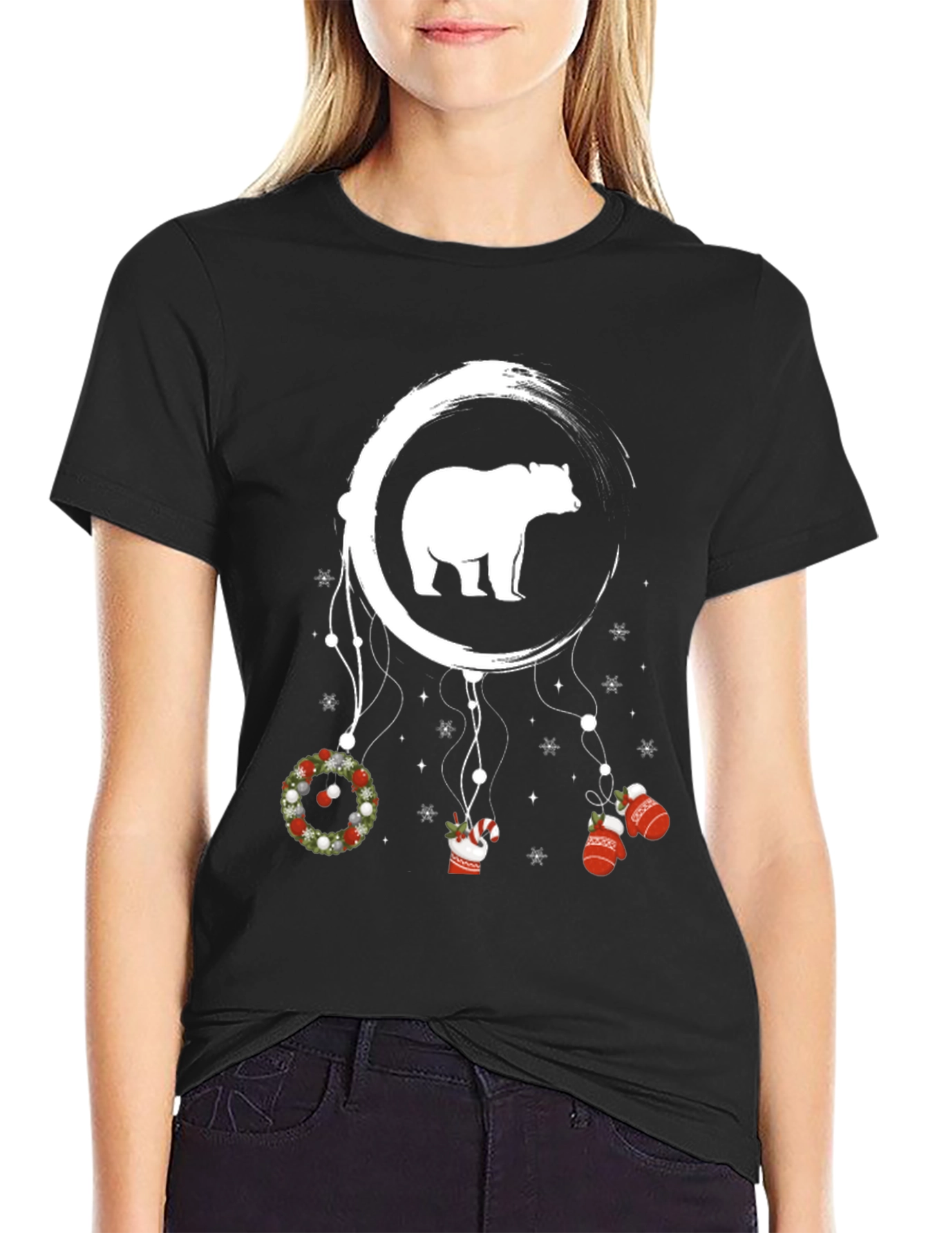 Bear Moon Dreamcatcher Christmas T-Shirt