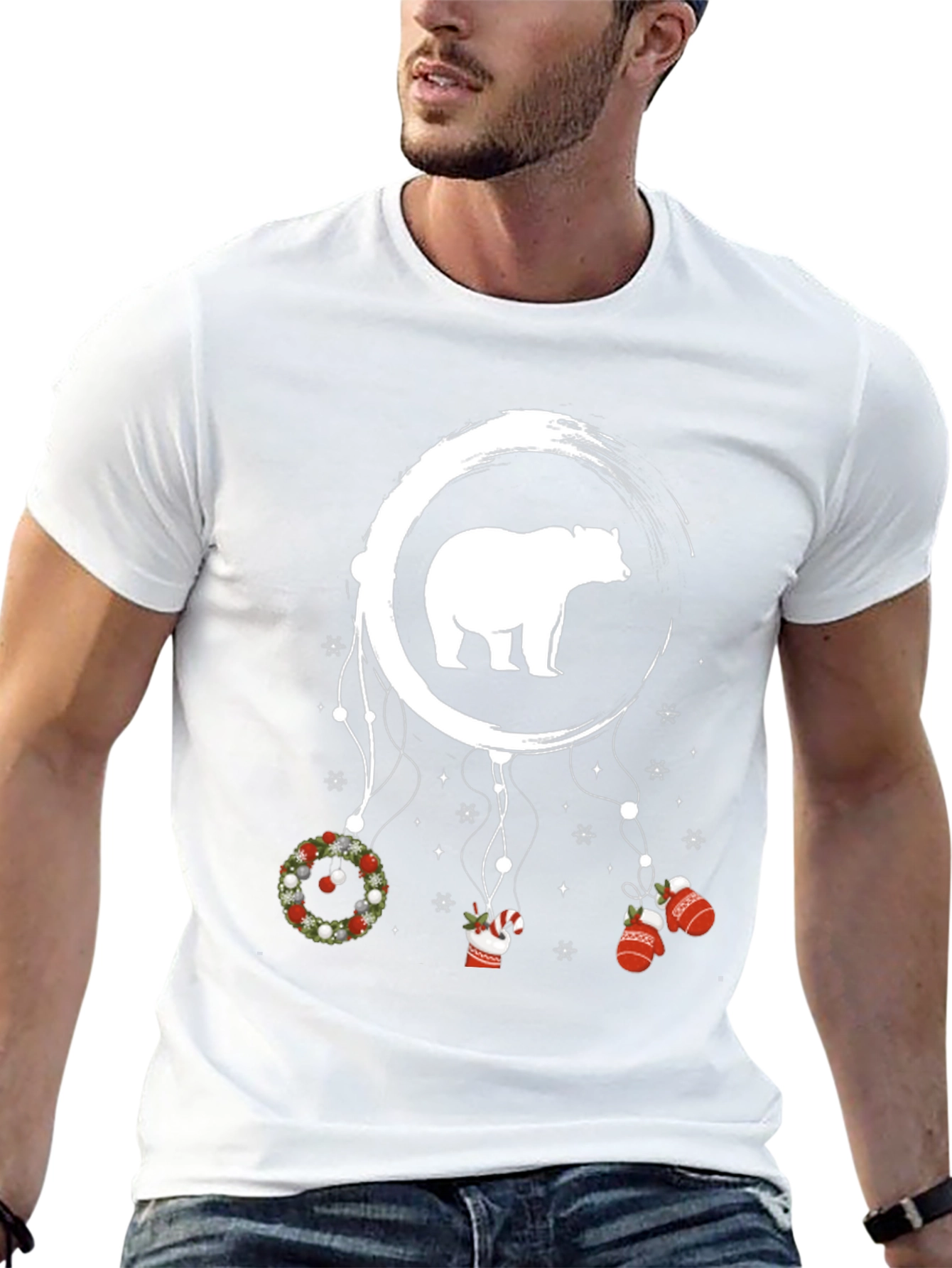 Bear Moon Dreamcatcher Christmas T-Shirt