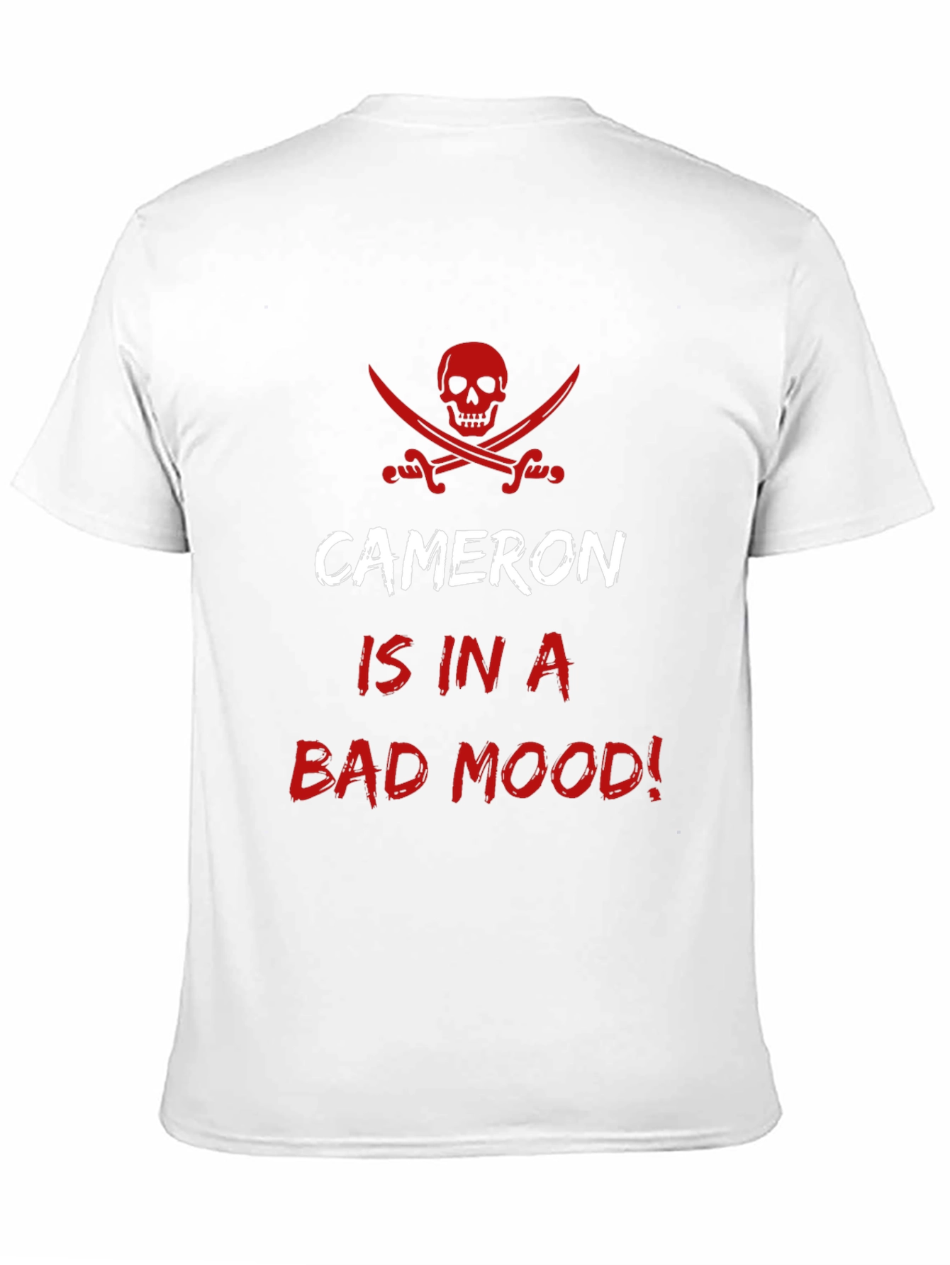 Cameron Bad Mood T-Shirt - Pirate Skull Design