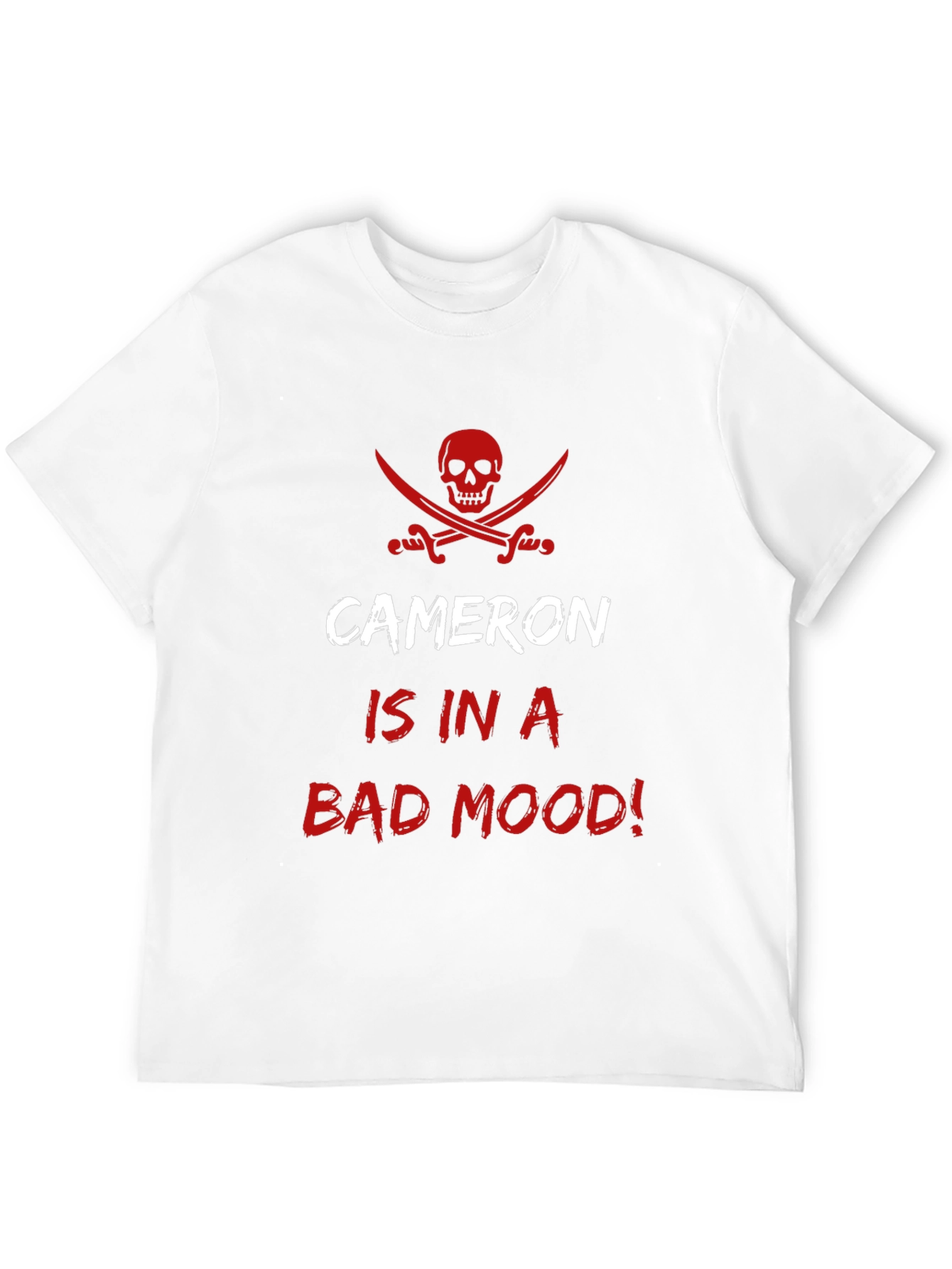Cameron Bad Mood T-Shirt - Pirate Skull Design