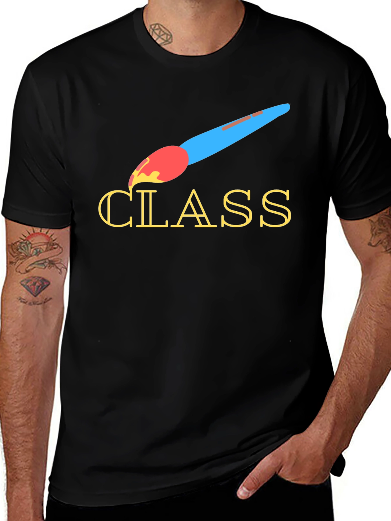 Creative Class T-Shirt - Artistic Brush Design