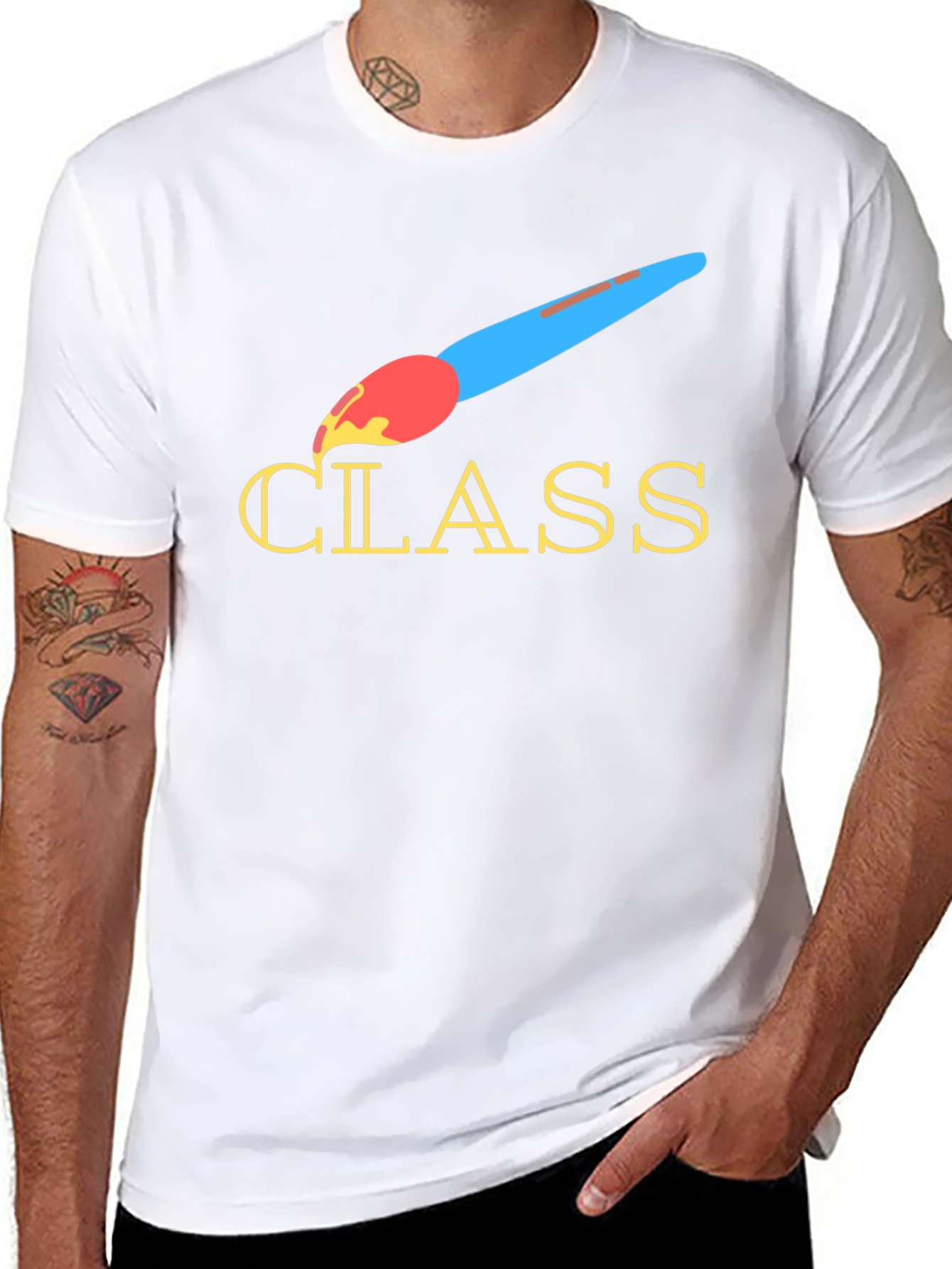 Creative Class T-Shirt - Artistic Brush Design