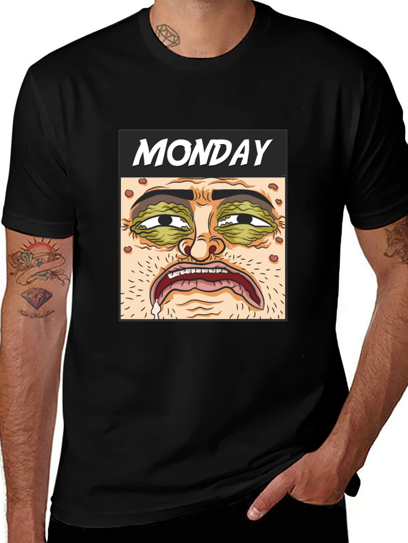 Monday Graphic T-Shirt - Black