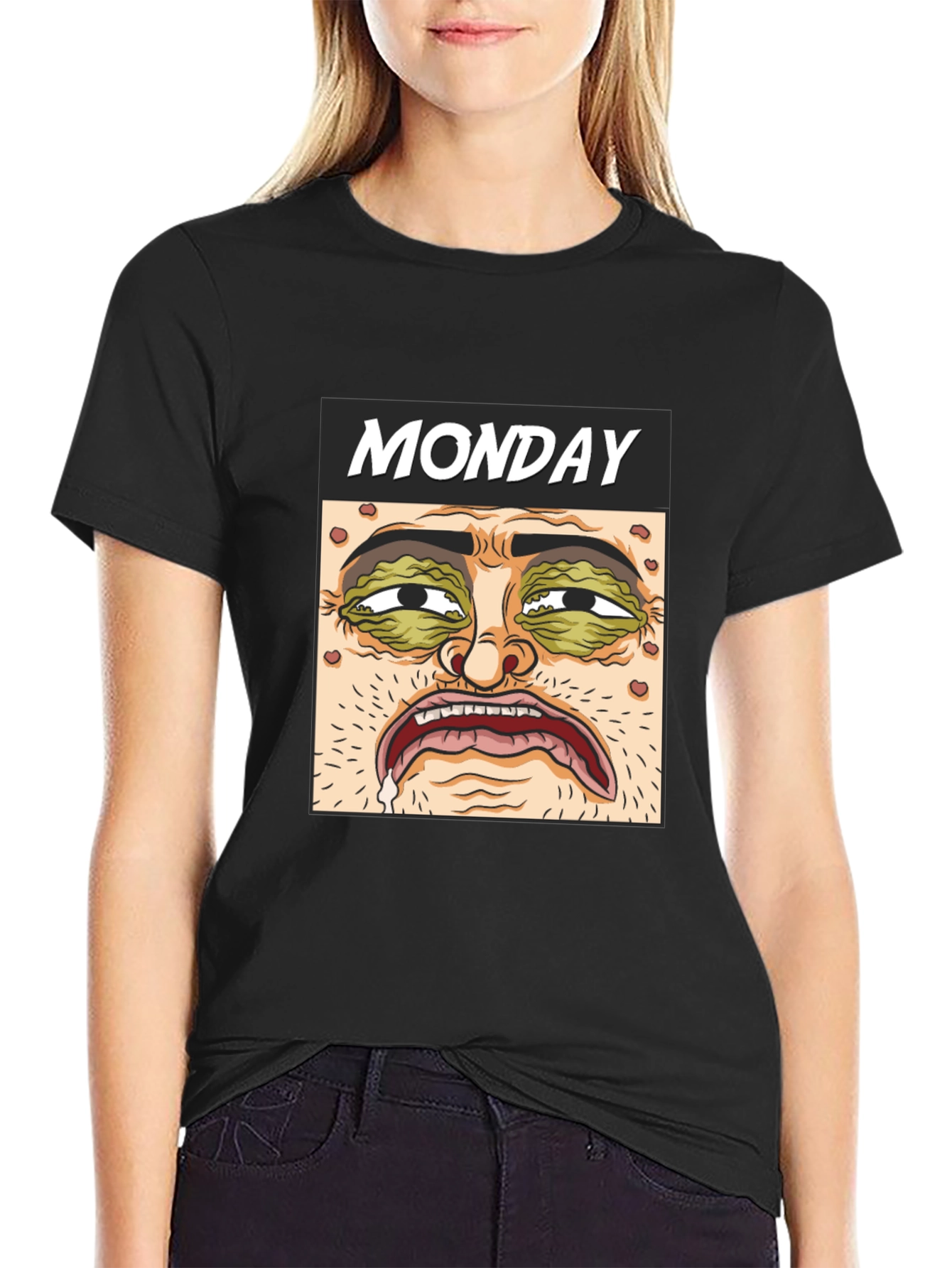 Monday Graphic T-Shirt - Black