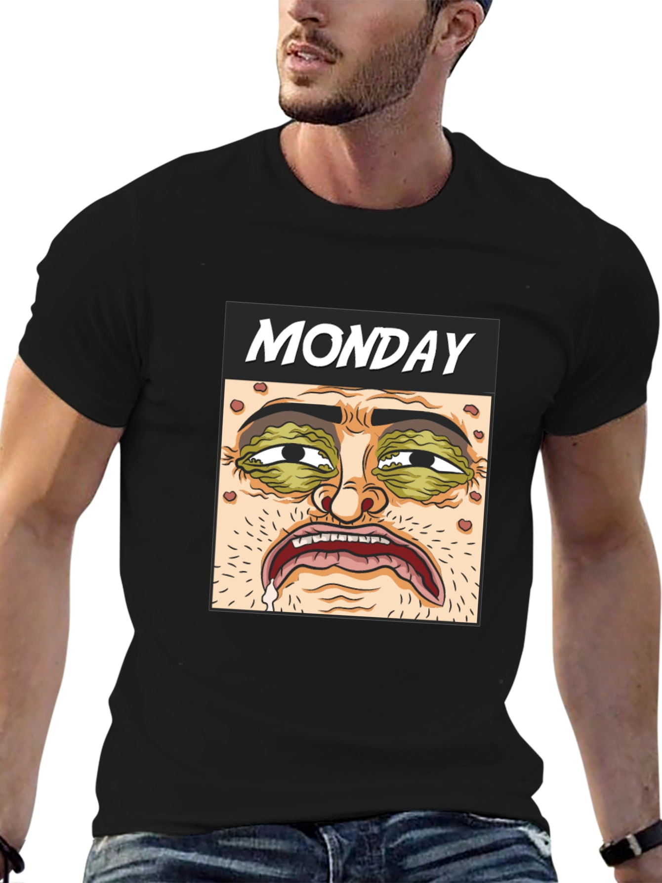 Monday Graphic T-Shirt - Black