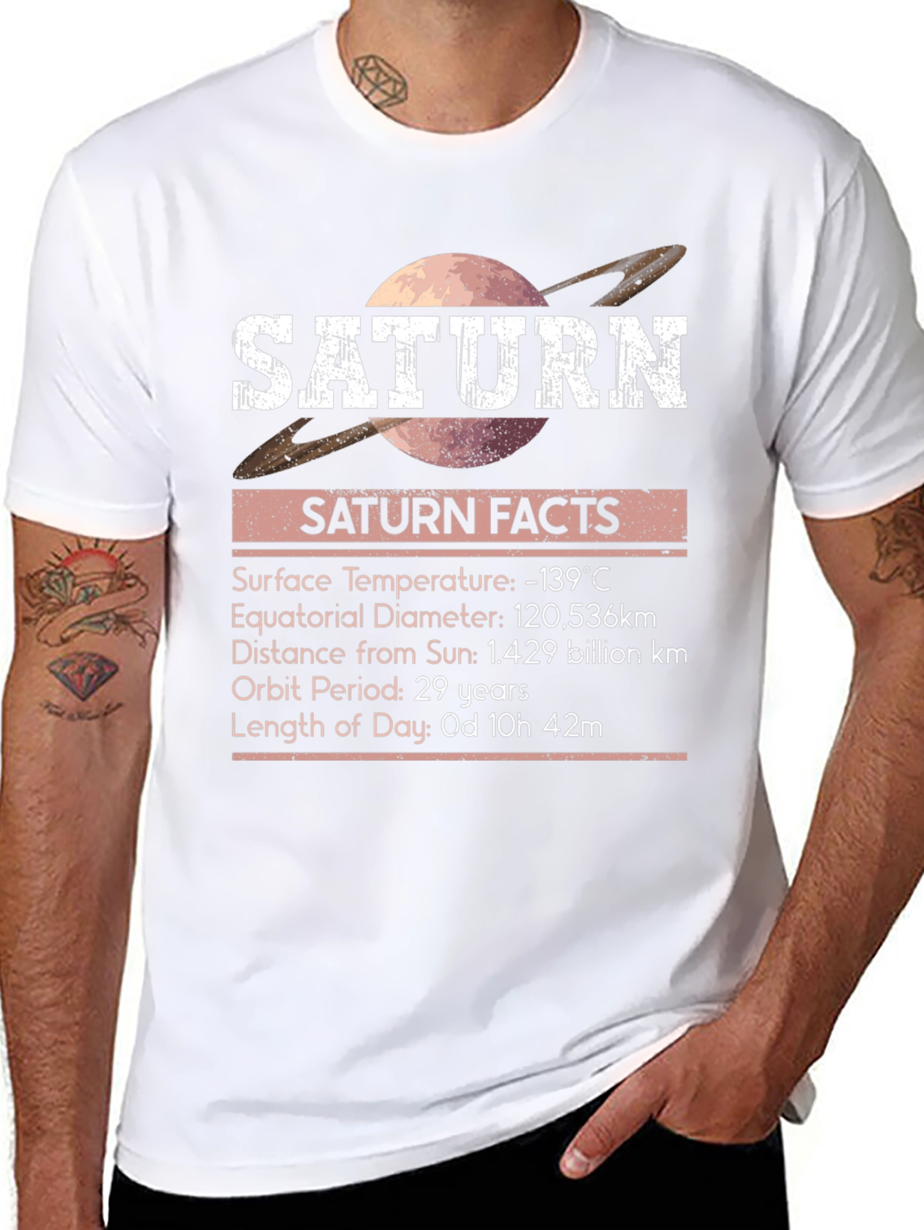 Saturn Facts Graphic T-Shirt