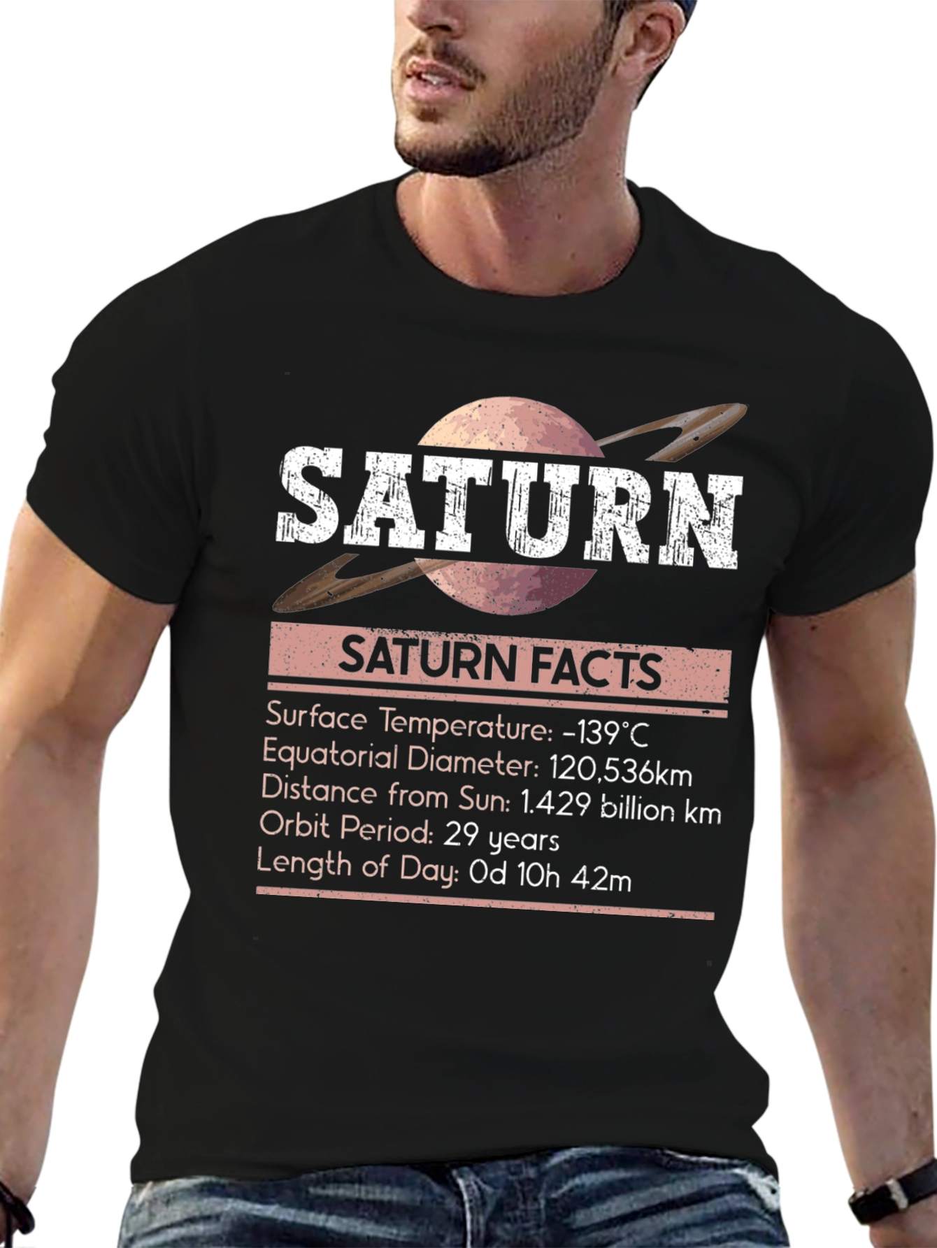Saturn Facts Graphic T-Shirt