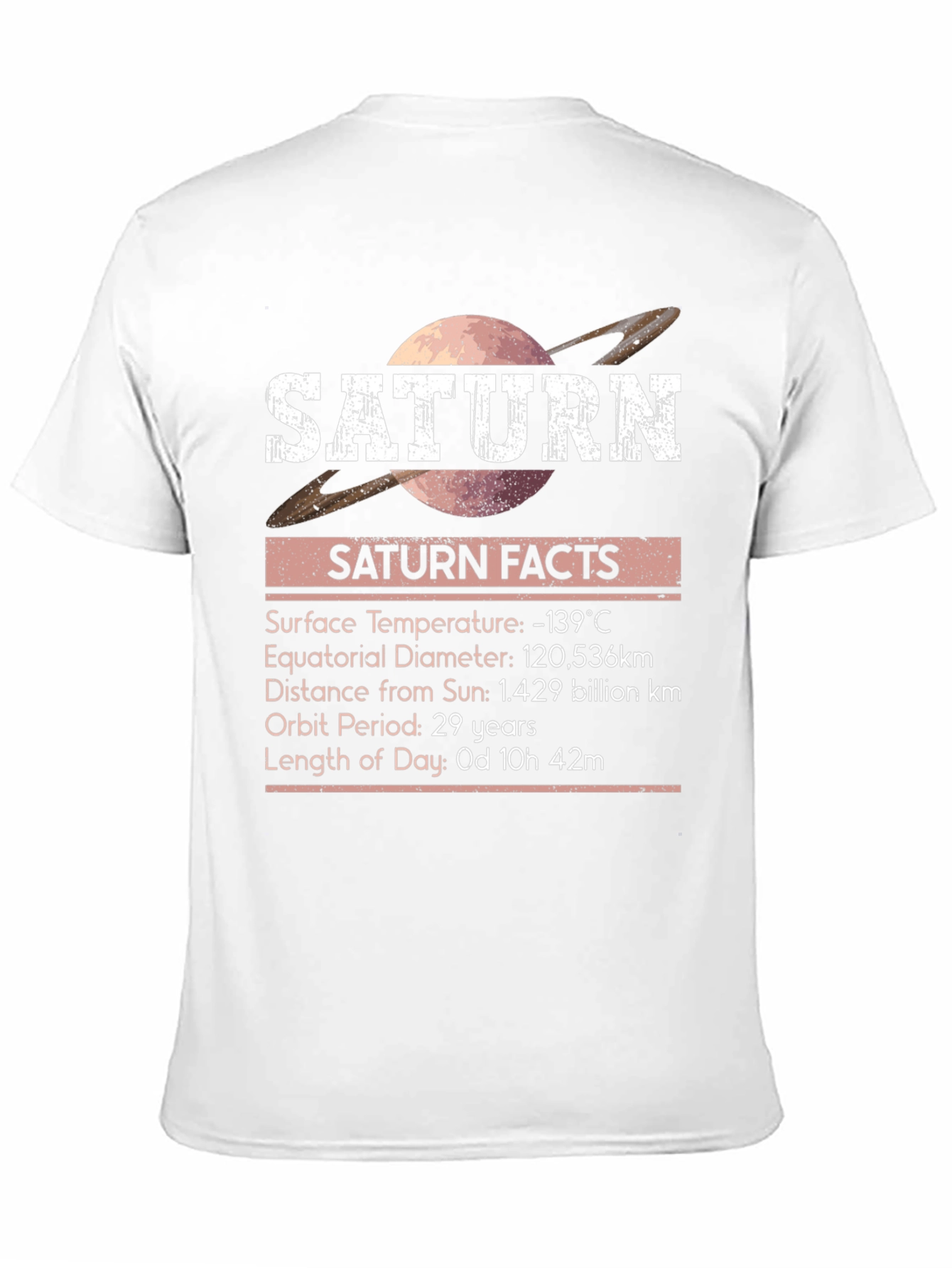 Saturn Facts Graphic T-Shirt