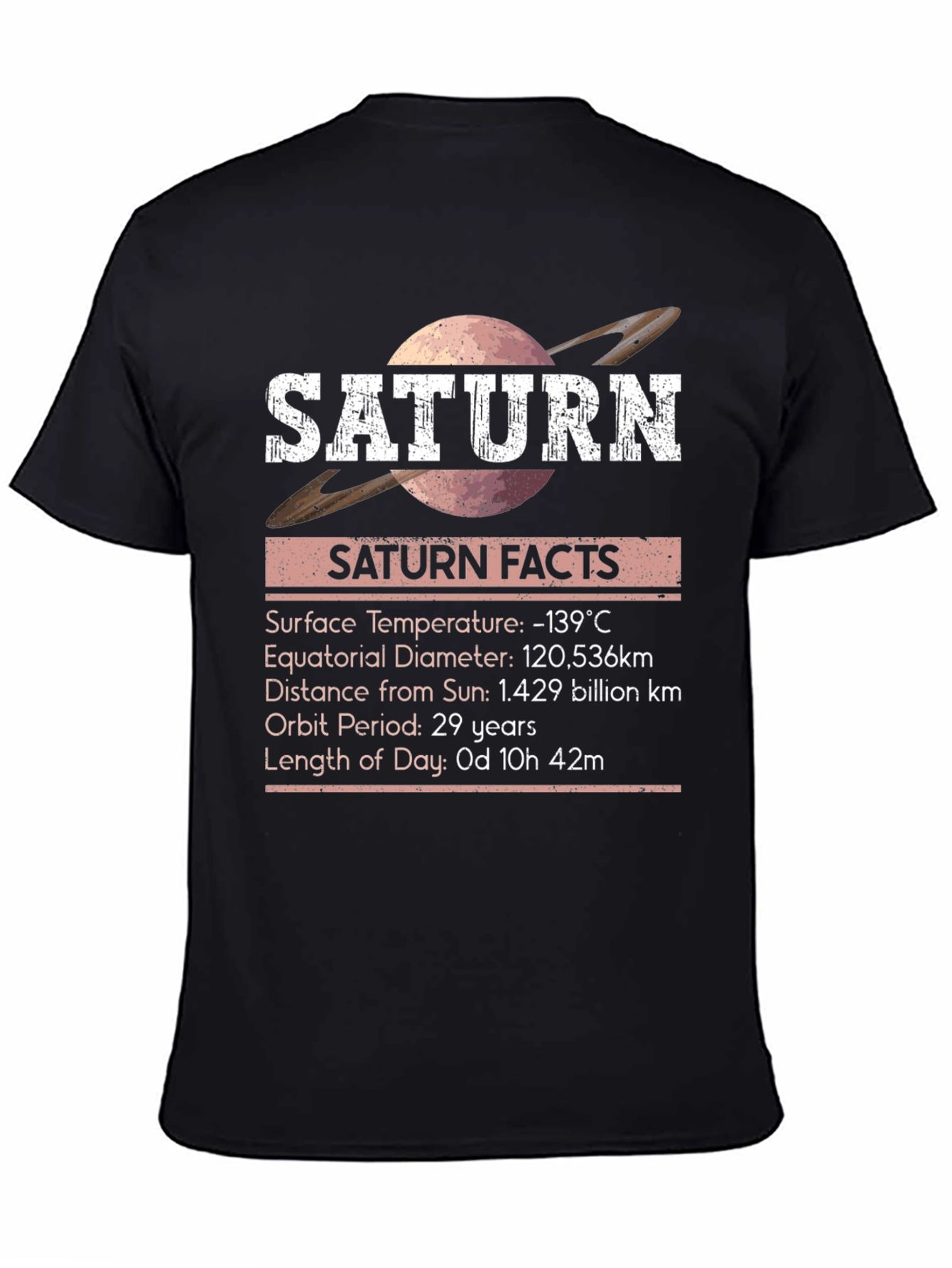 Saturn Facts Graphic T-Shirt