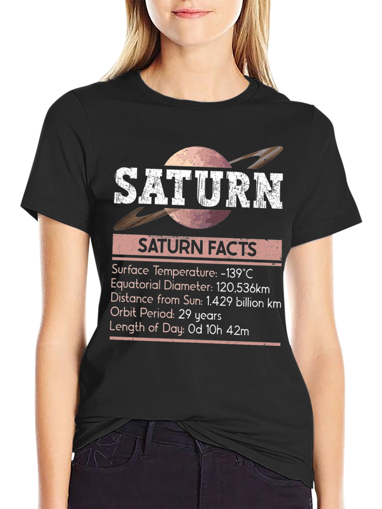 Saturn Facts Graphic T-Shirt