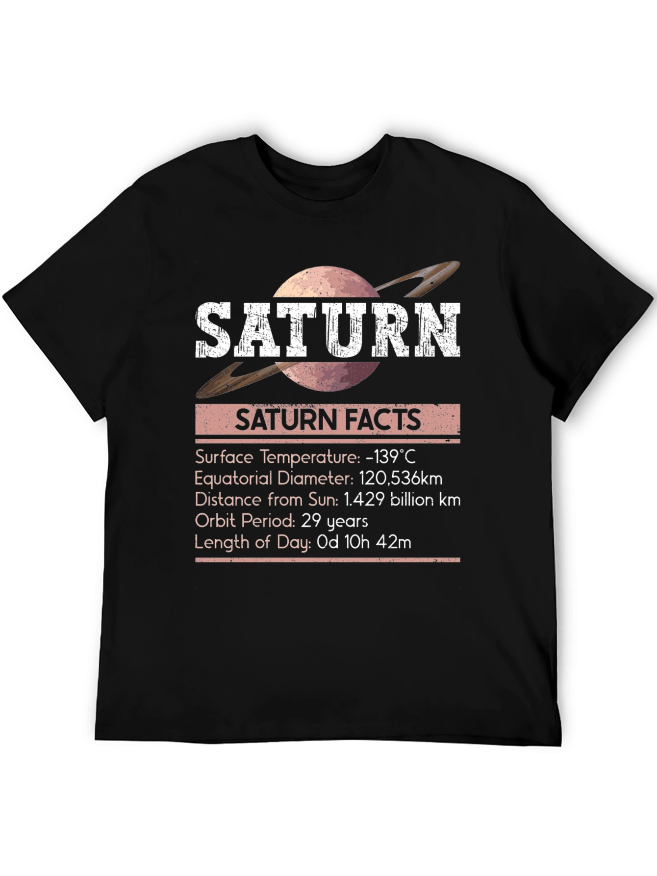Saturn Facts Graphic T-Shirt