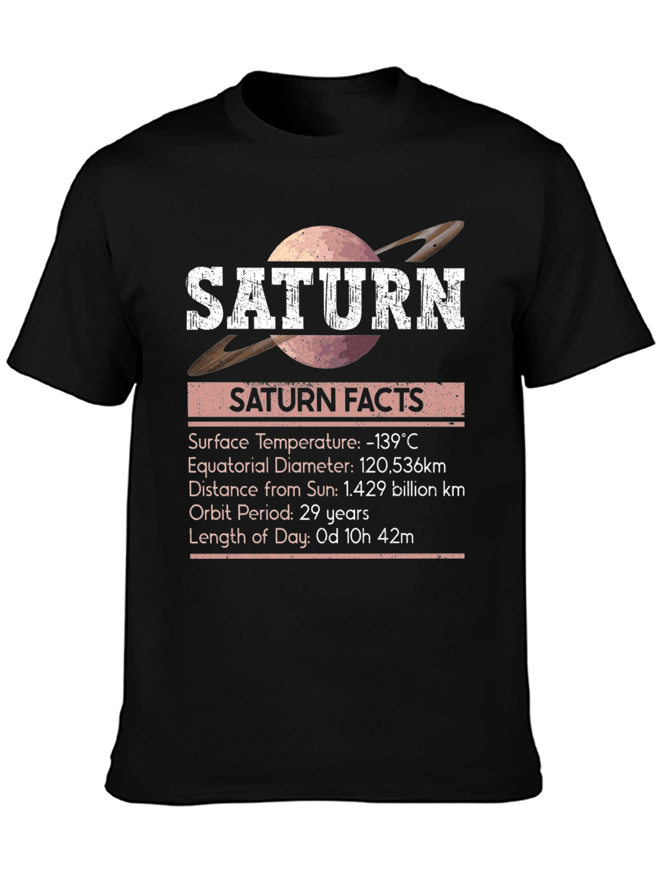 Saturn Facts Graphic T-Shirt