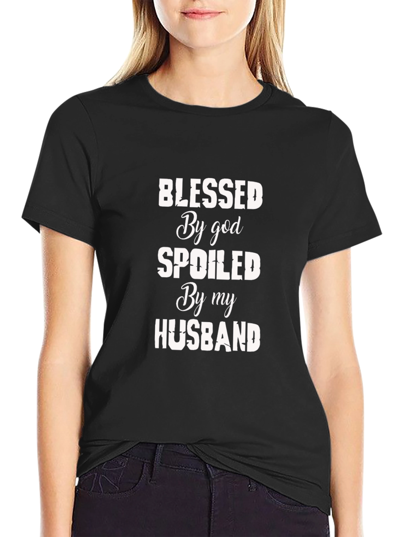 Blessed by God Spoiled by Husband T-Shirt