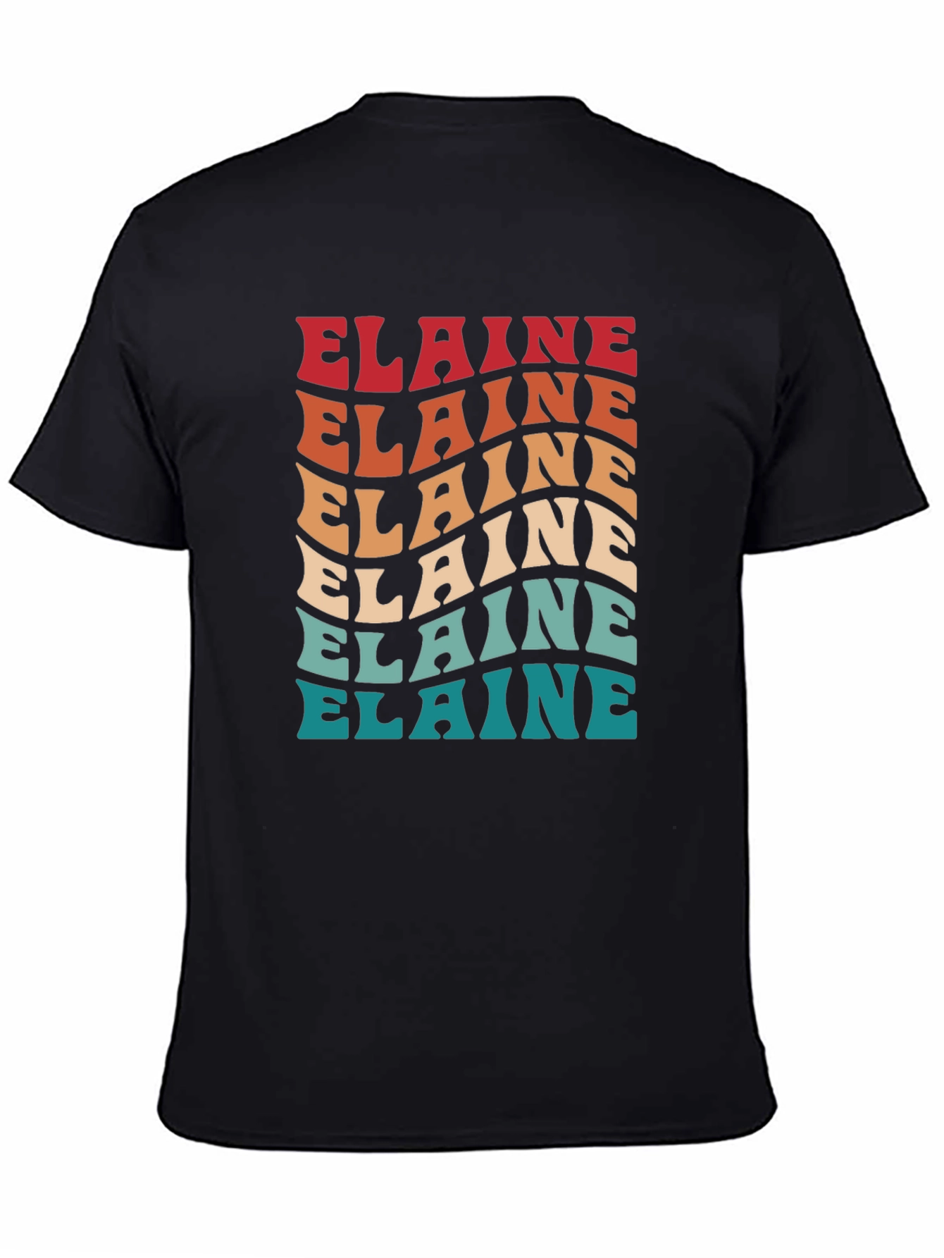 Elaine Retro Wavy Text T-Shirt