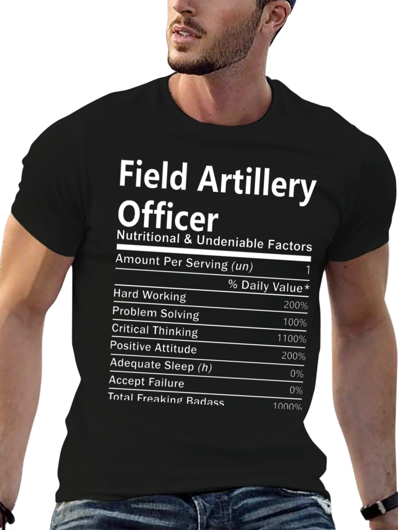 Field Artillery Officer Nutrition Facts T-Shirt