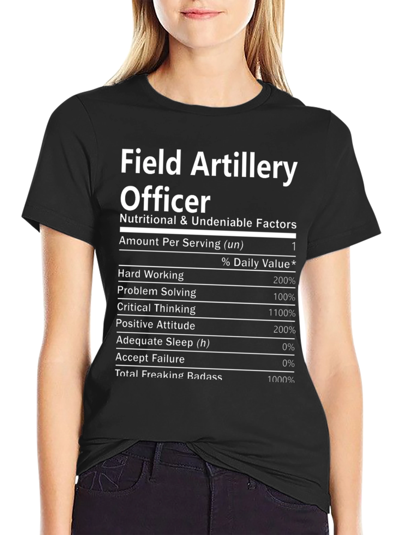Field Artillery Officer Nutrition Facts T-Shirt