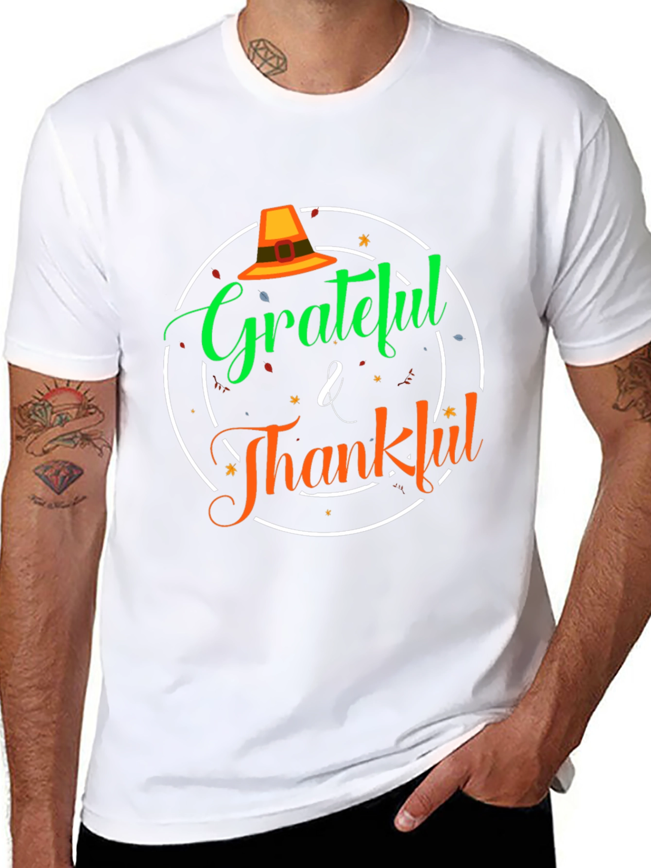 Grateful & Thankful Thanksgiving T-Shirt