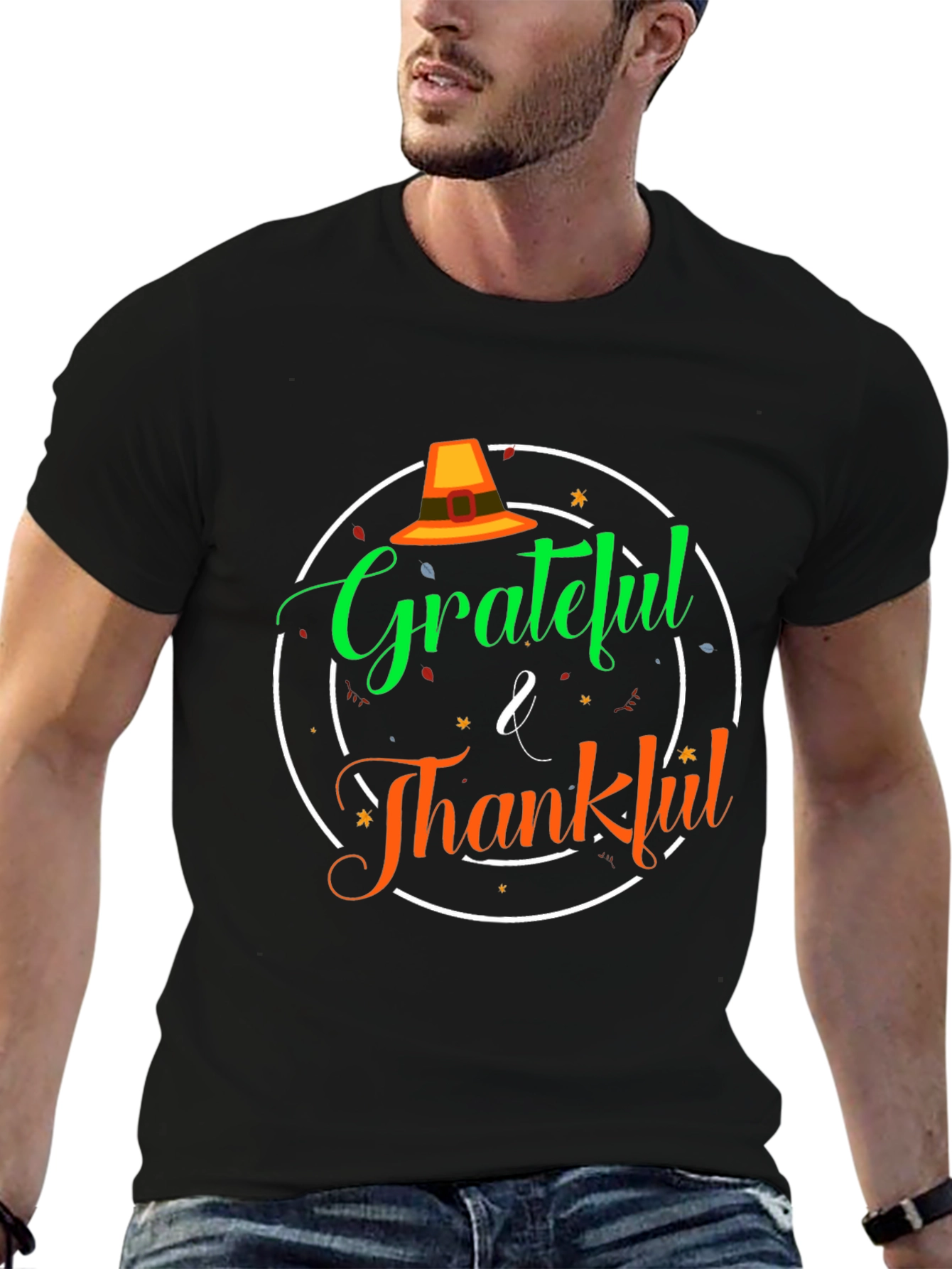 Grateful & Thankful Thanksgiving T-Shirt
