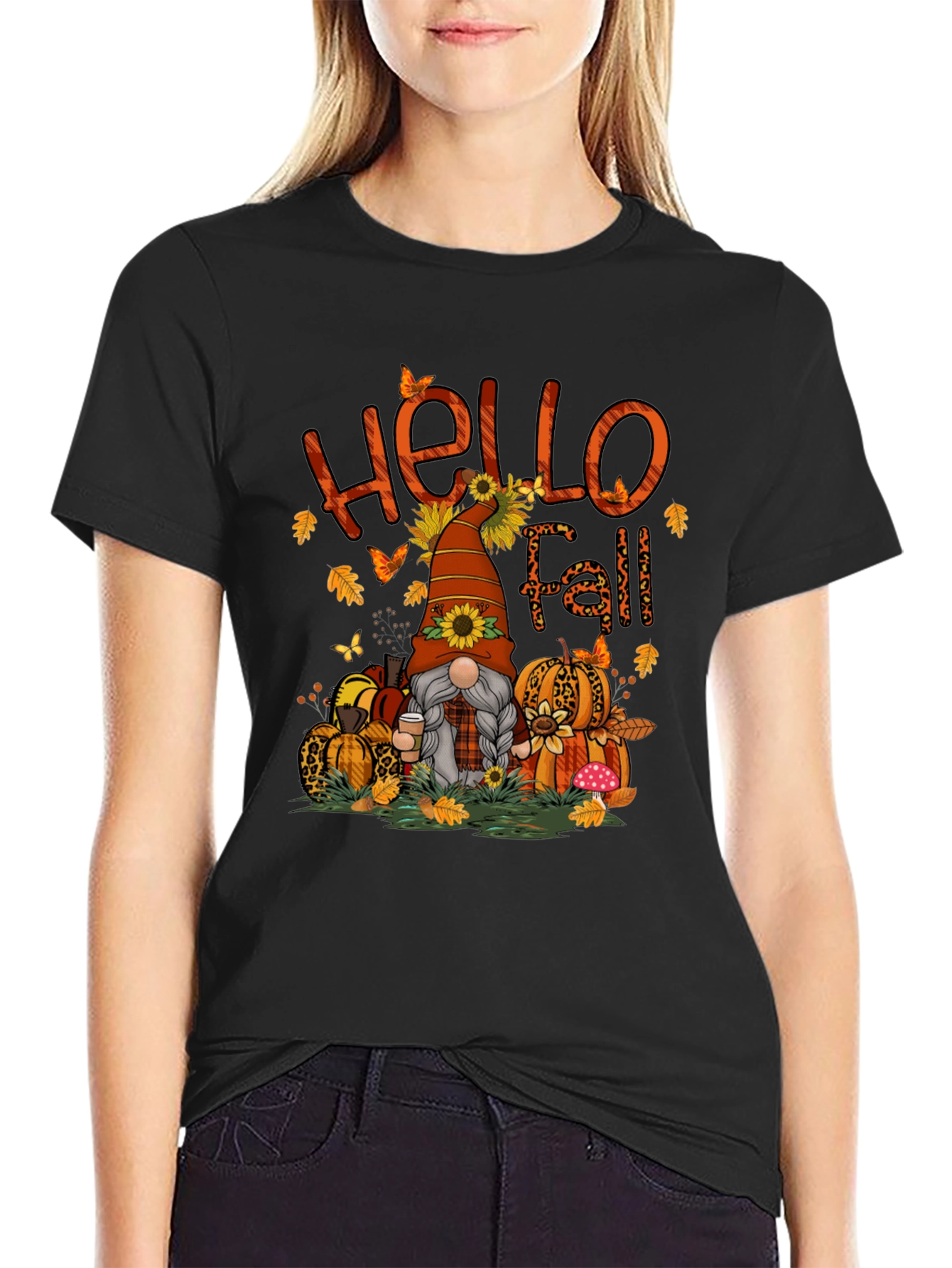 Hello Fall Gnome Graphic Tee