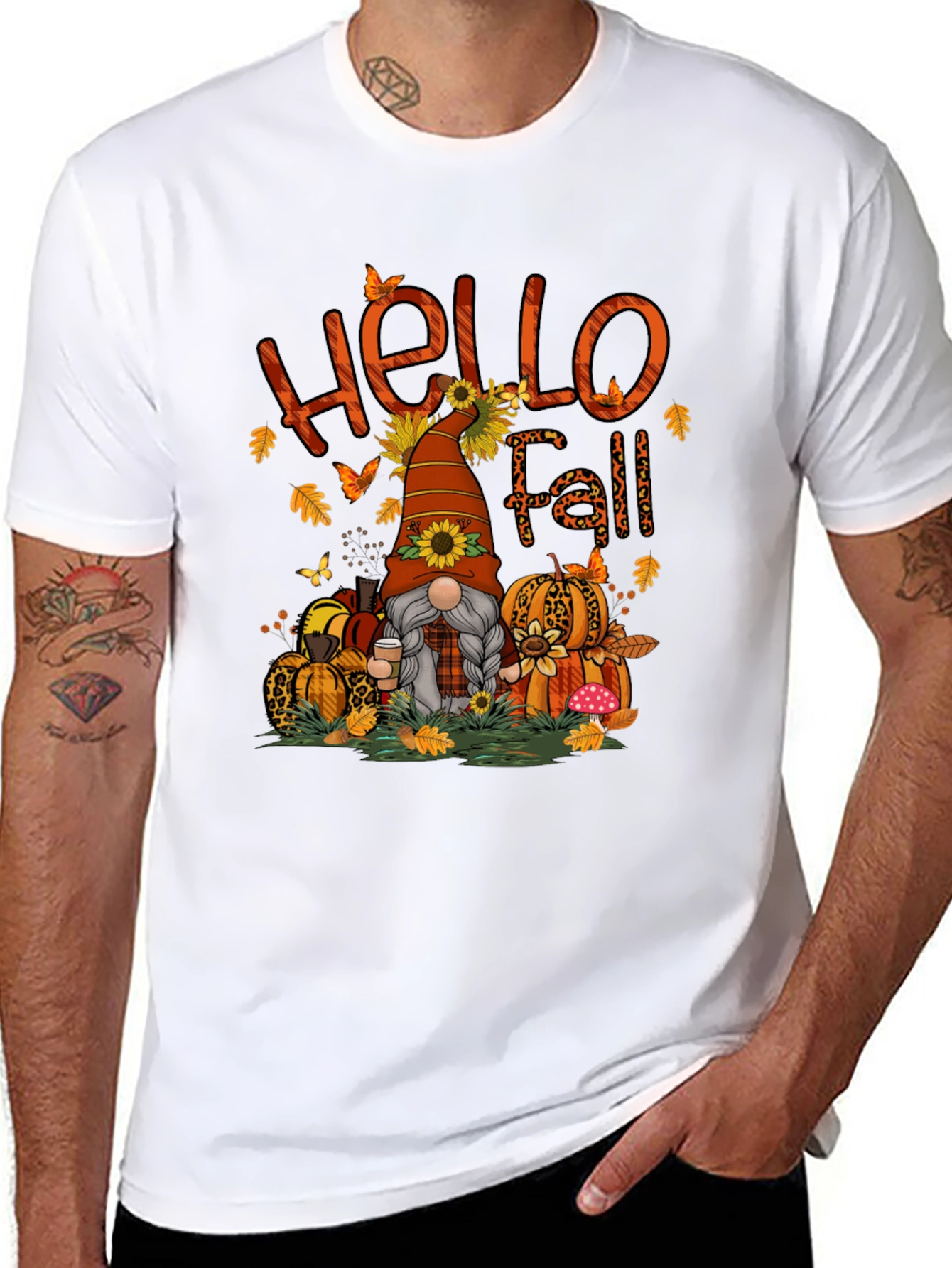 Hello Fall Gnome Graphic Tee