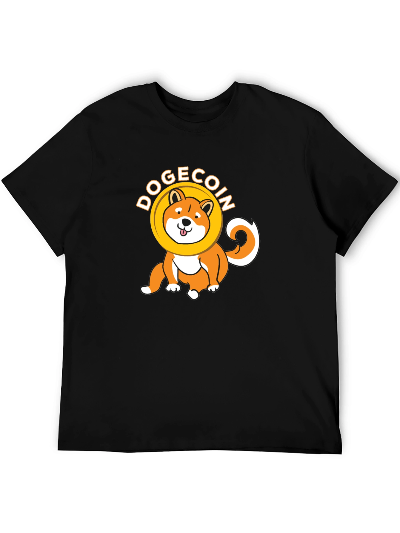 Dogecoin Crypto Black T-Shirt