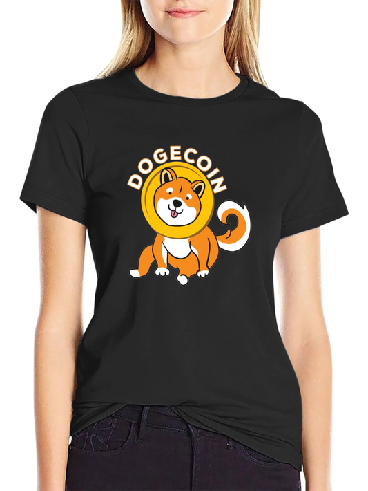 Dogecoin Crypto Black T-Shirt