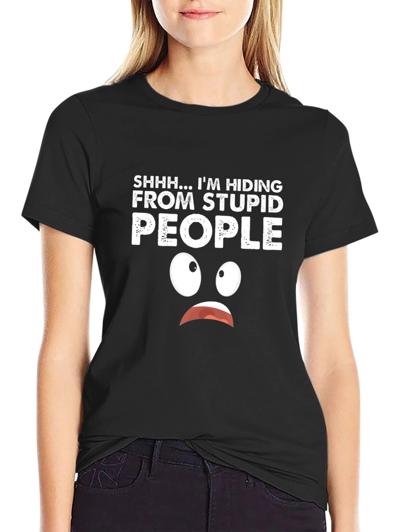 Hiding From Stupid People Graphic T-Shirt
